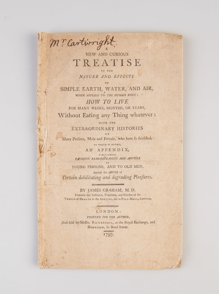 A collection of books, prints and broadsides related to the quack doctor, sex therapist and showman, James Graham (1745-1794).