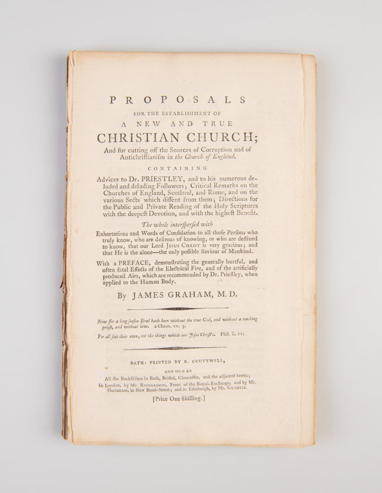 A collection of books, prints and broadsides related to the quack doctor, sex therapist and showman, James Graham (1745-1794).