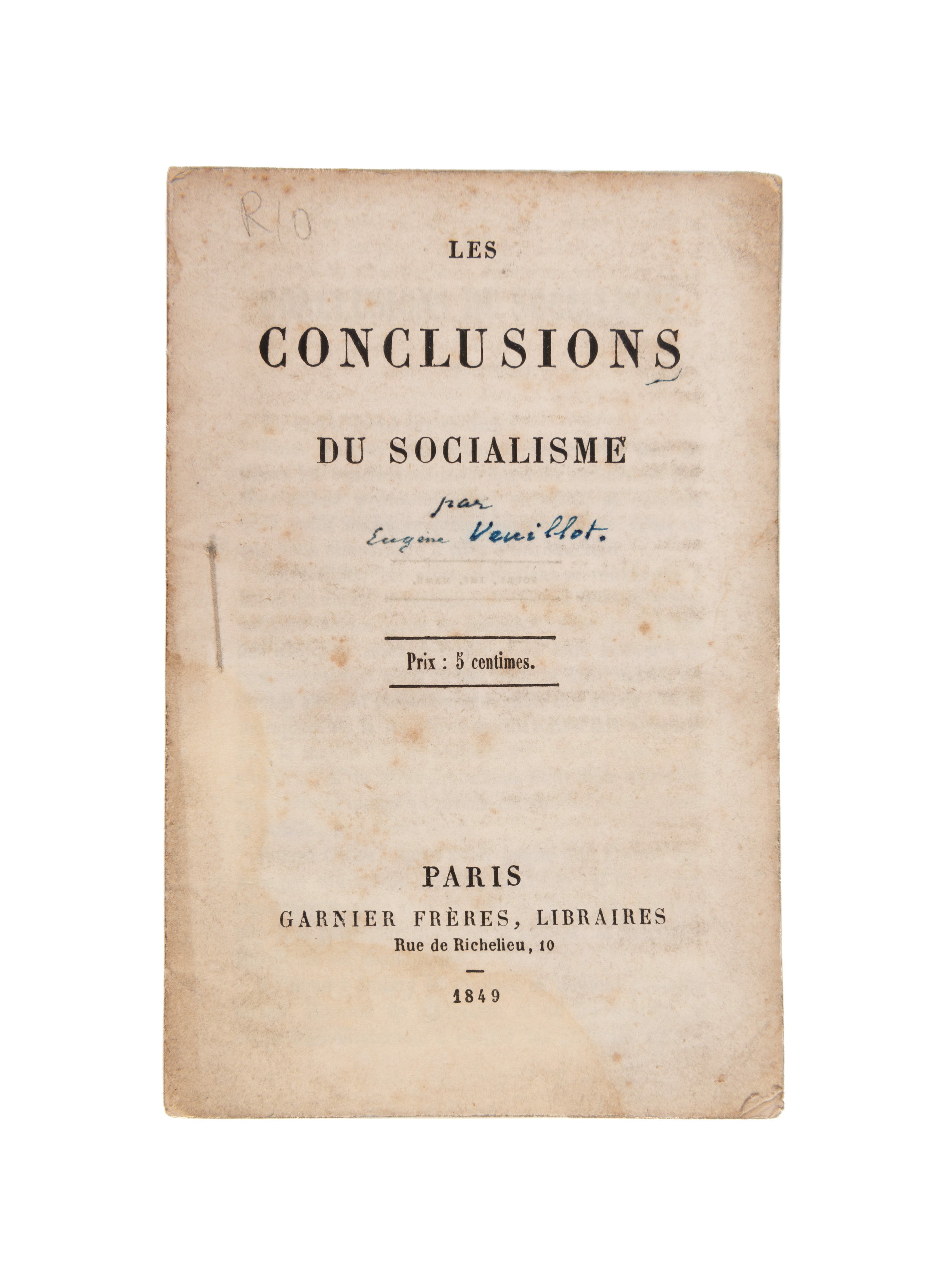 Les conclusions du socialisme.