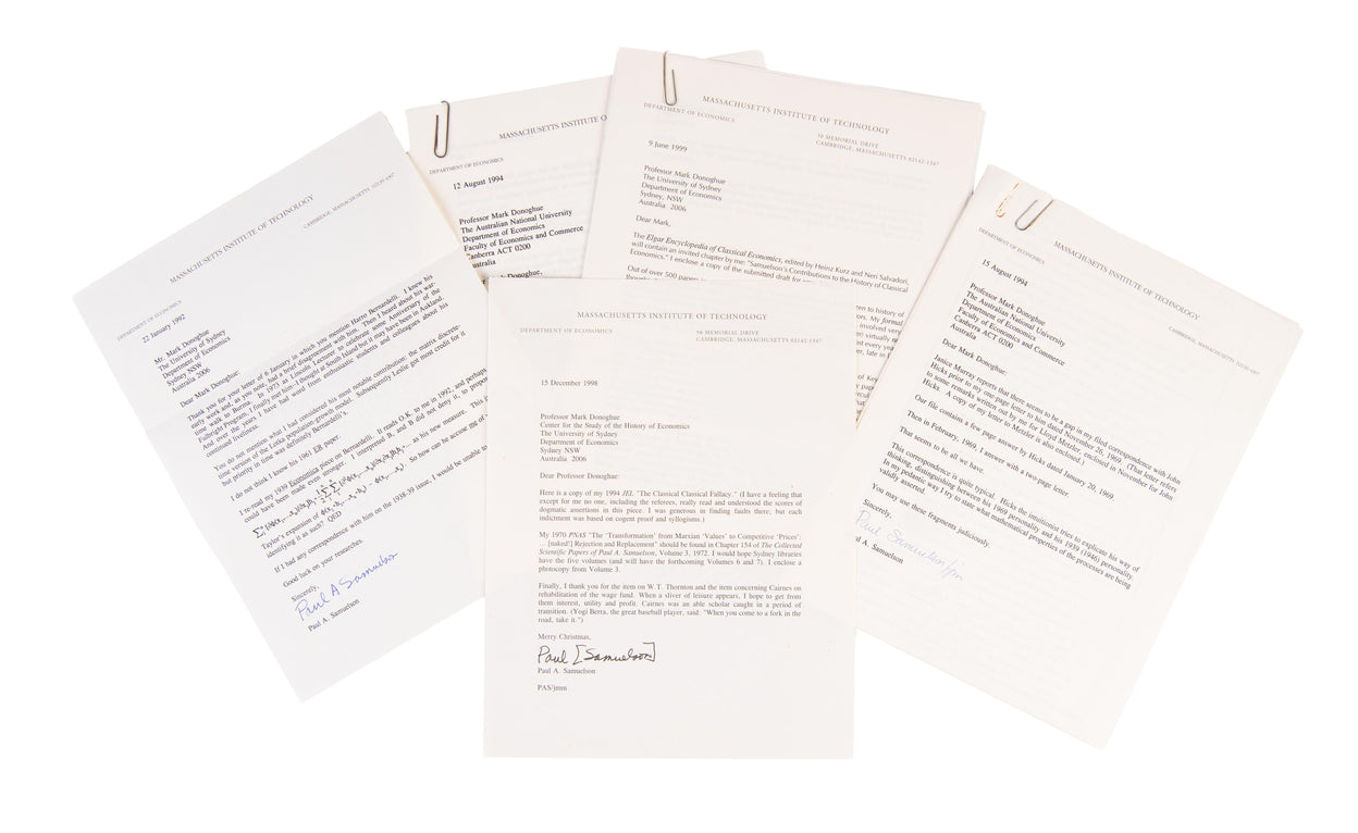 Correspondence with Mark Donoghue.