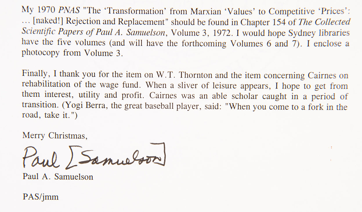 Correspondence with Mark Donoghue.