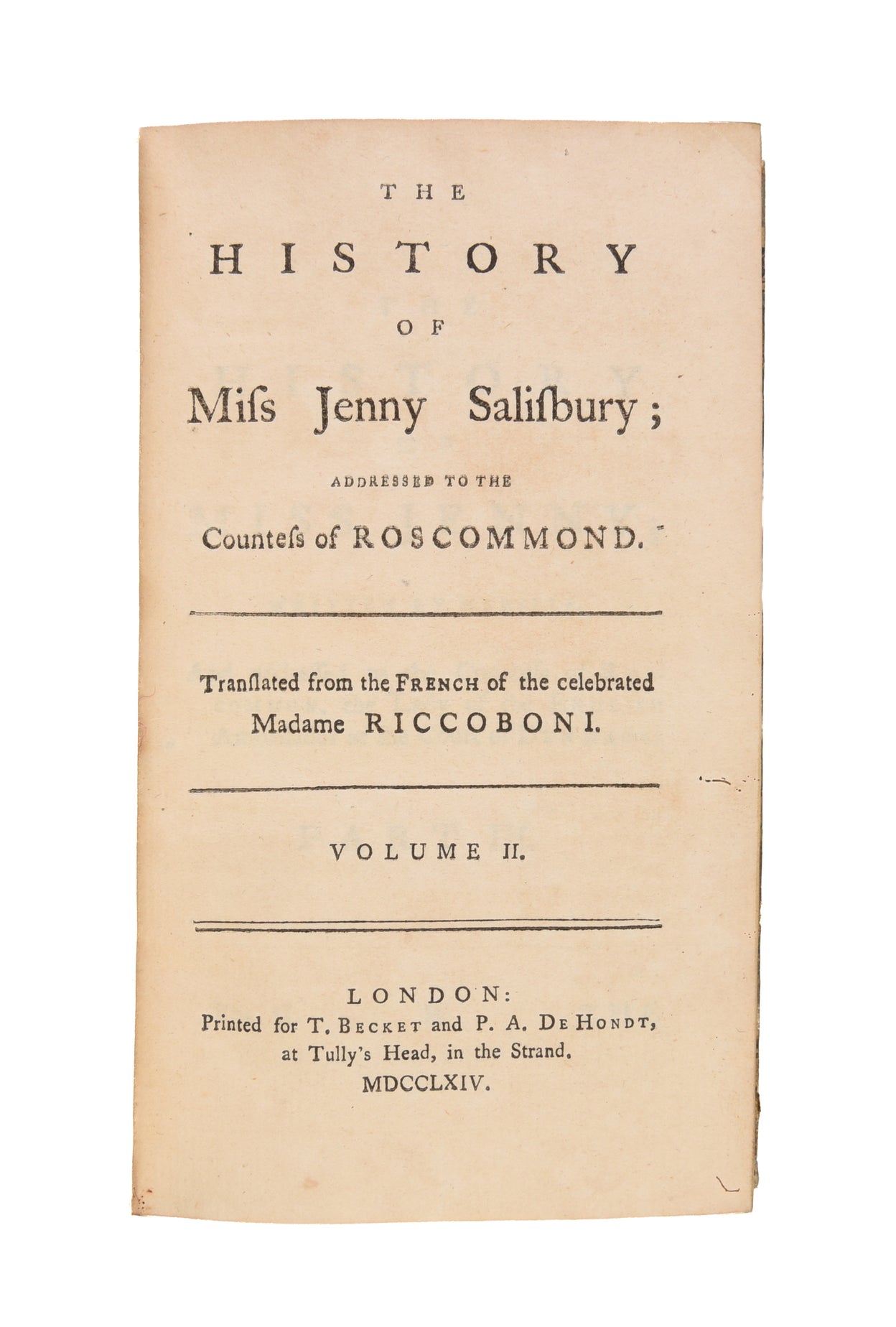 The History of Miss Jenny Salisbury;