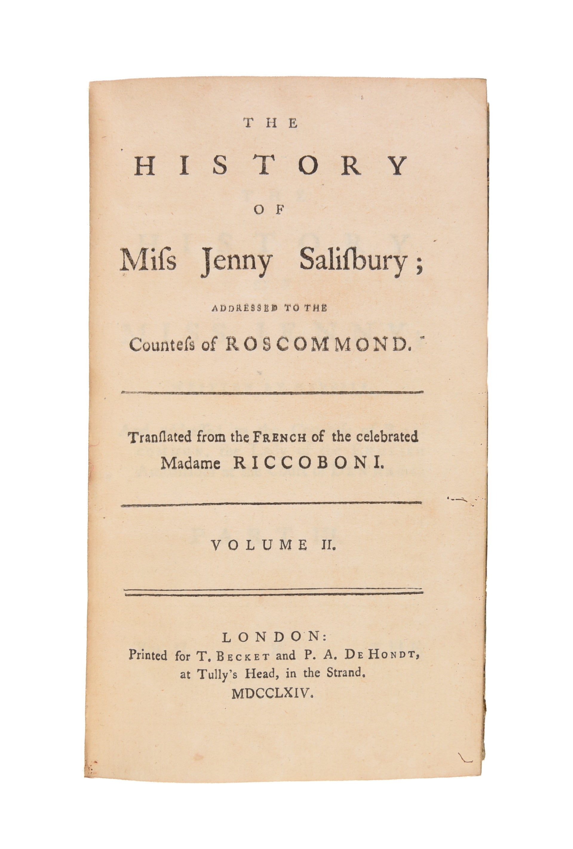 The History of Miss Jenny Salisbury;