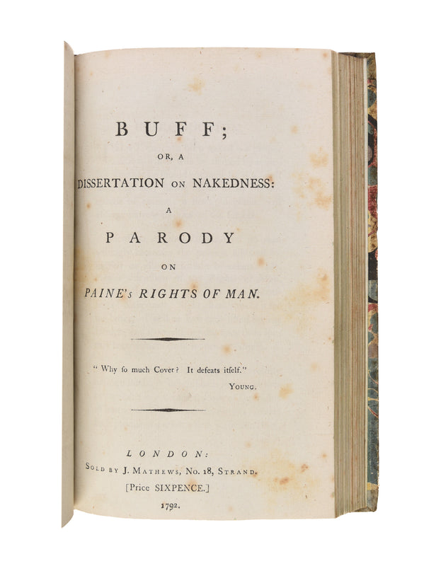 Buff; or, a Dissertation on Nakedness: A Parody on Paine's Rights of Man.