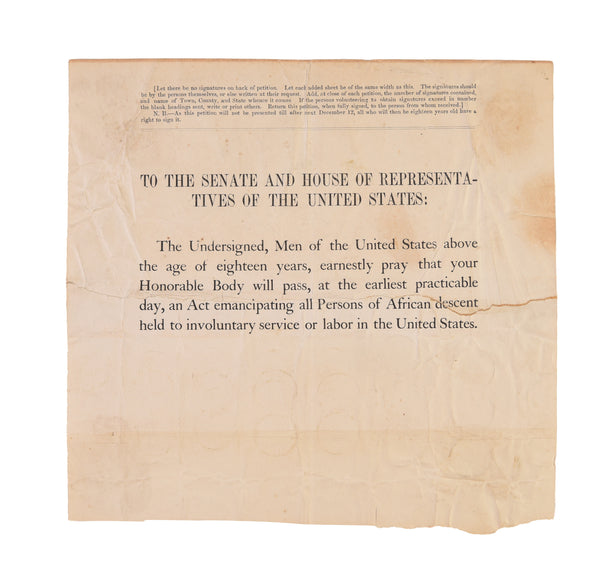 To the Senate and House of Representatives of the United States ...