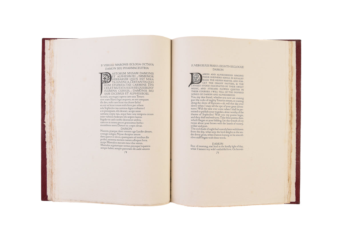 The Eclogues of Vergil. In the original Latin with an English prose translation by J. H. Mason with illustrations drawn and cut on the wood by Aristide Maillol.
