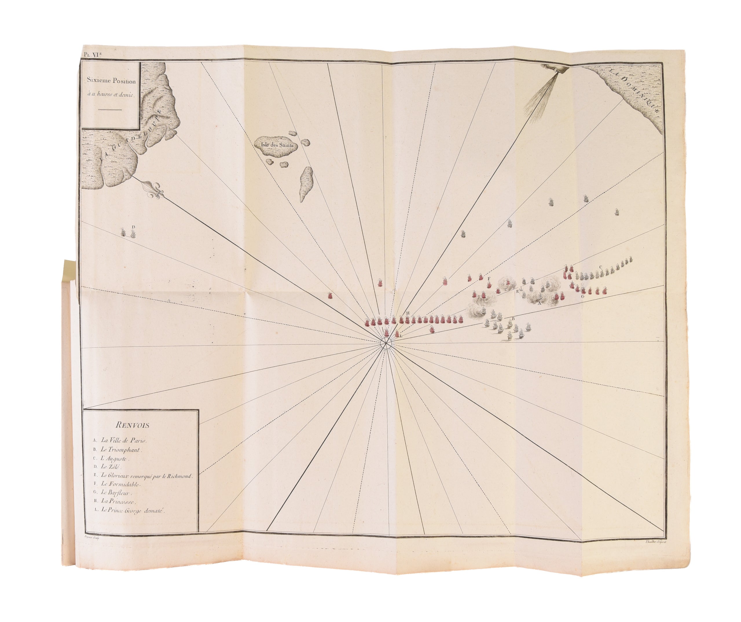 Mémoire du comte de Grasse, sur le Combat naval du 12 Avril 1782, avec les Plans des positions principales des Armées respectives.