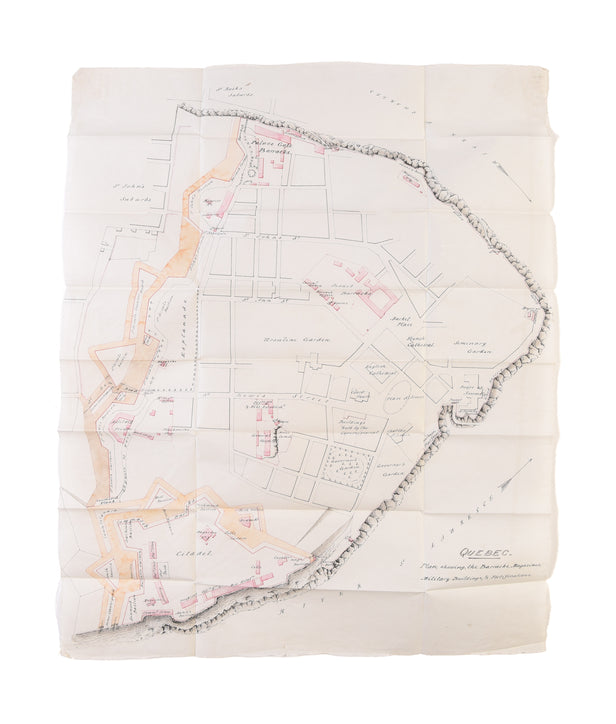 [Maps, manuscripts, and printed ephemera from Trollope's time as British Commander in Quebec.]