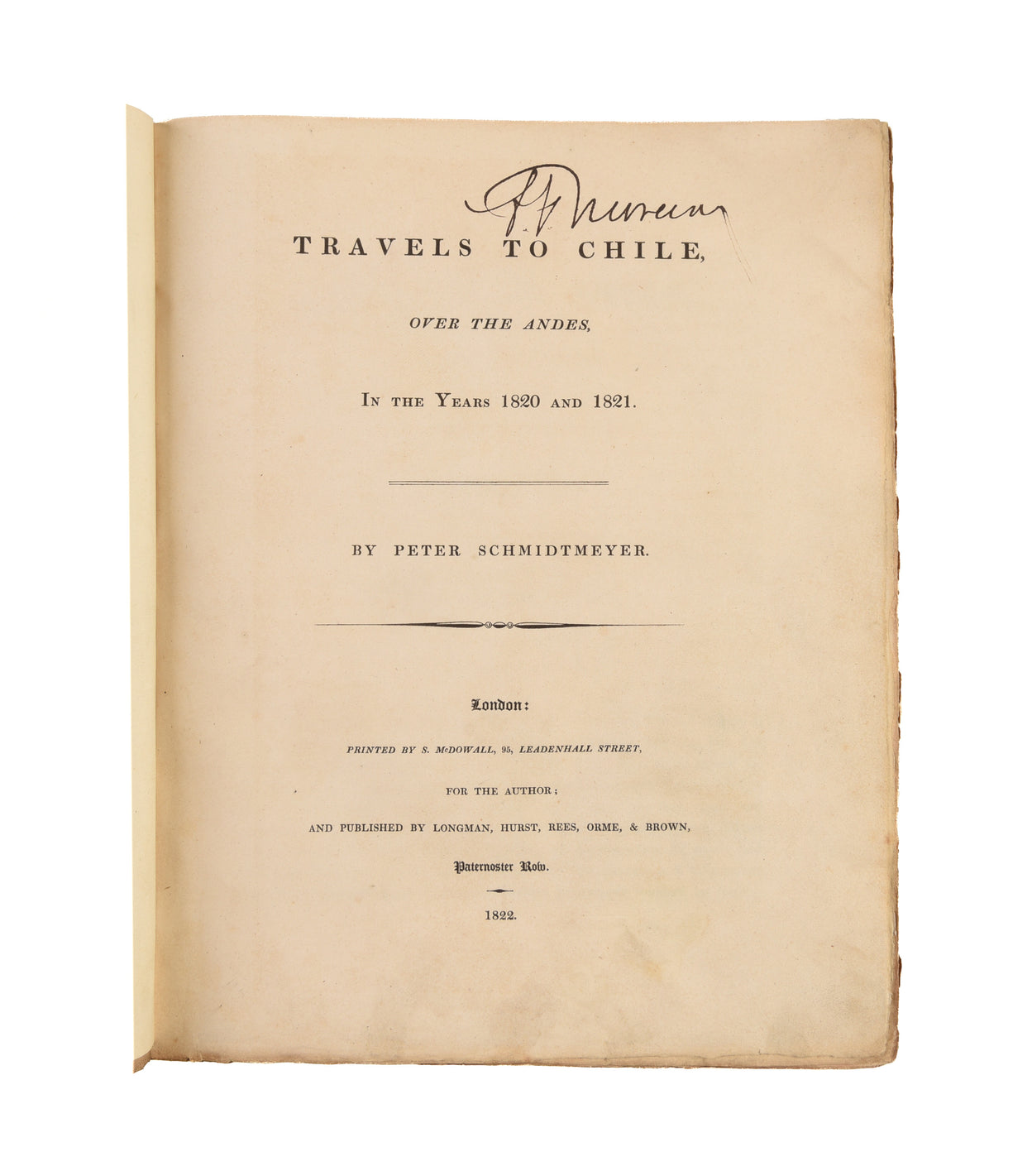 Travels to Chile, over the Andes, in the years 1820 and 1821.
