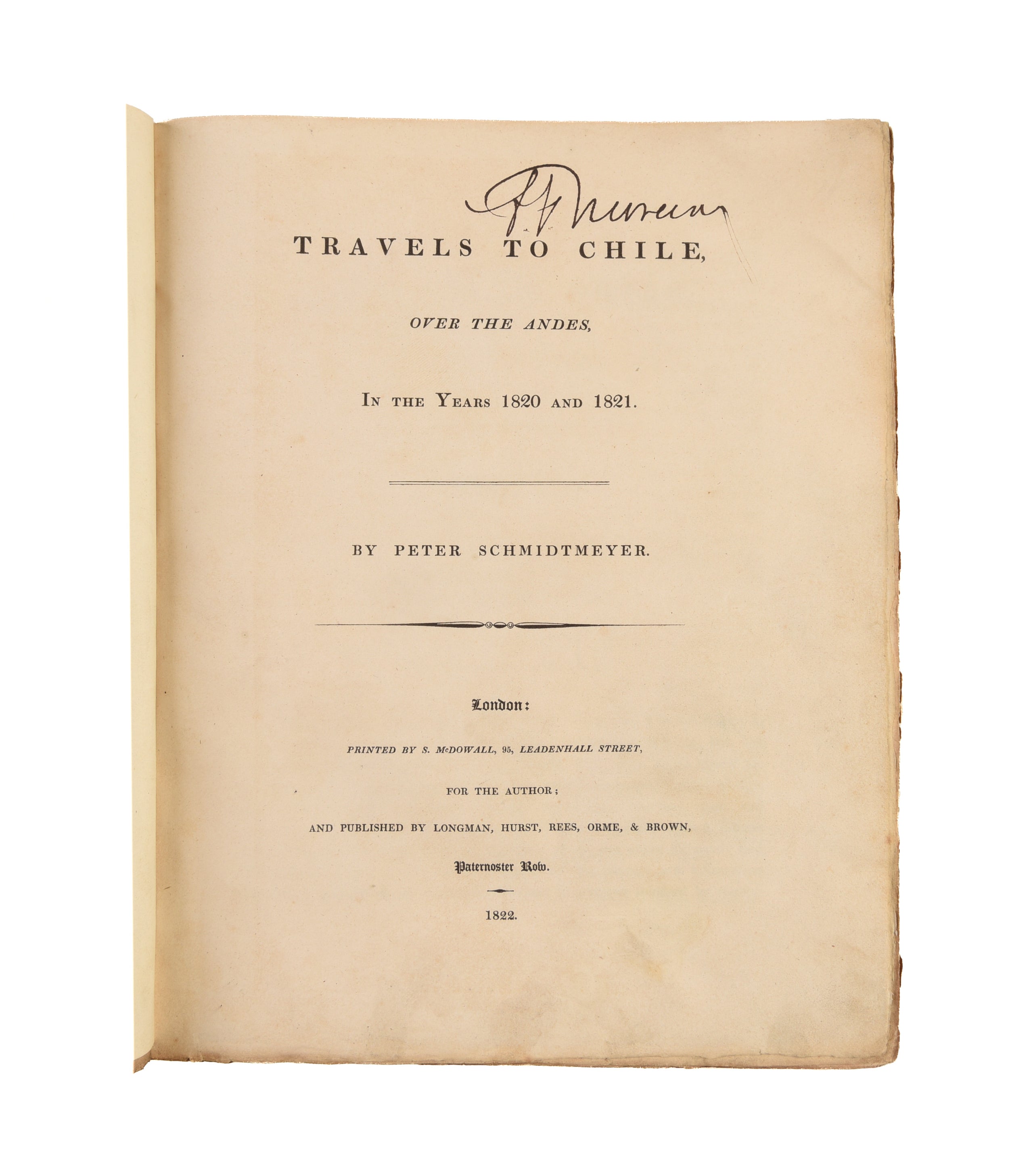 Travels to Chile, over the Andes, in the years 1820 and 1821.