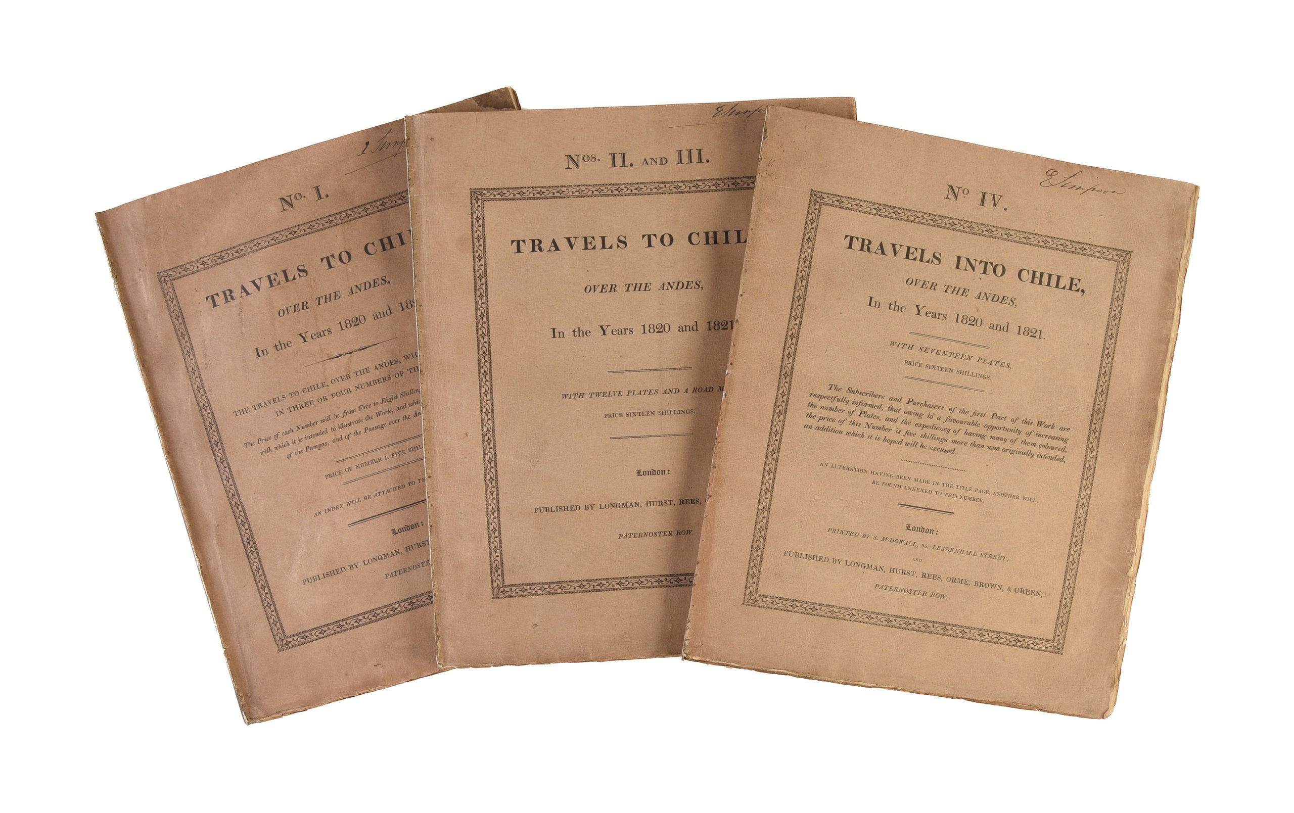 Travels to Chile, over the Andes, in the years 1820 and 1821.