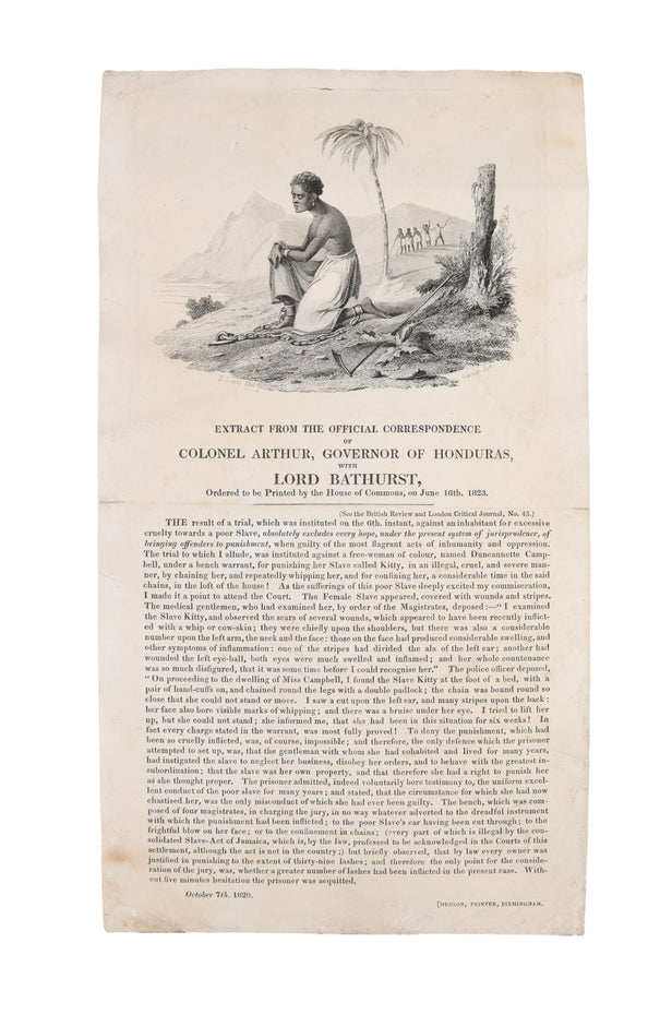 Extract from the Official Correspondence of Colonel Arthur, Governor of Honduras, with Lord Bathurst, Ordered to be Printed at the House of Commons, on June 16th 1823.