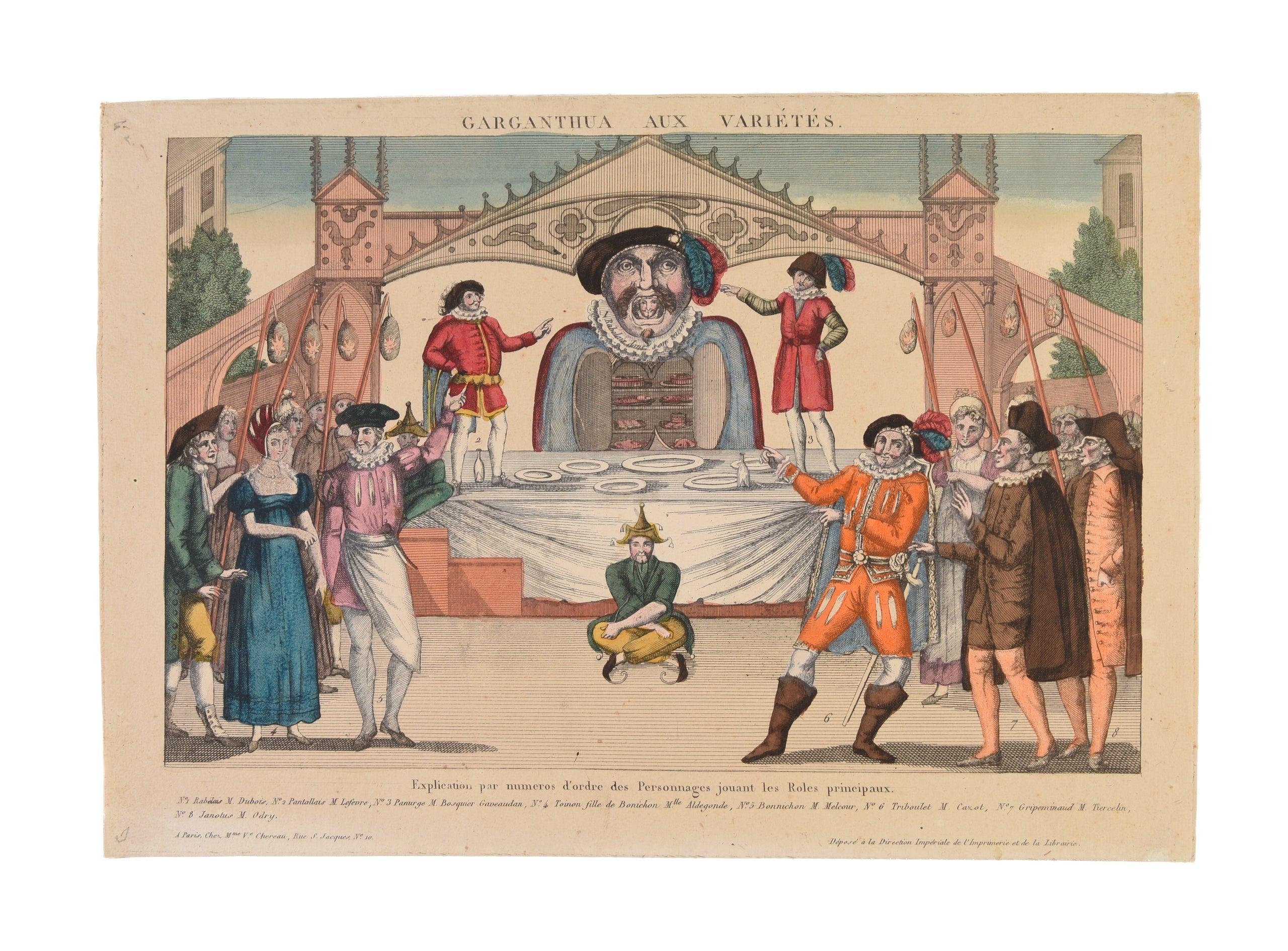 A collection of 17 rare French caricatures on various subjects from fashion, food and race to health and beauty and prostitution. Many of the caricatures satirise English life.