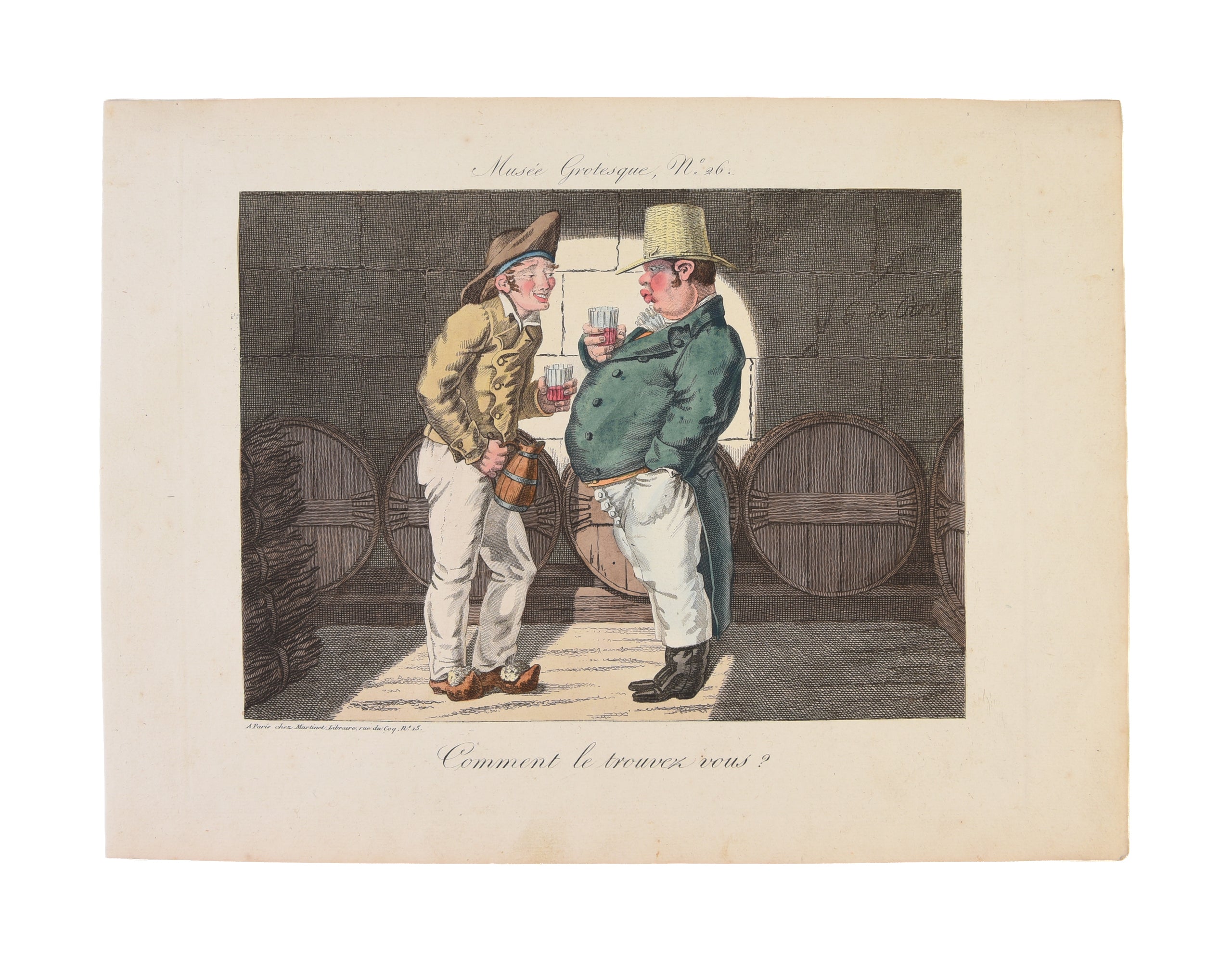 A collection of 17 rare French caricatures on various subjects from fashion, food and race to health and beauty and prostitution. Many of the caricatures satirise English life.