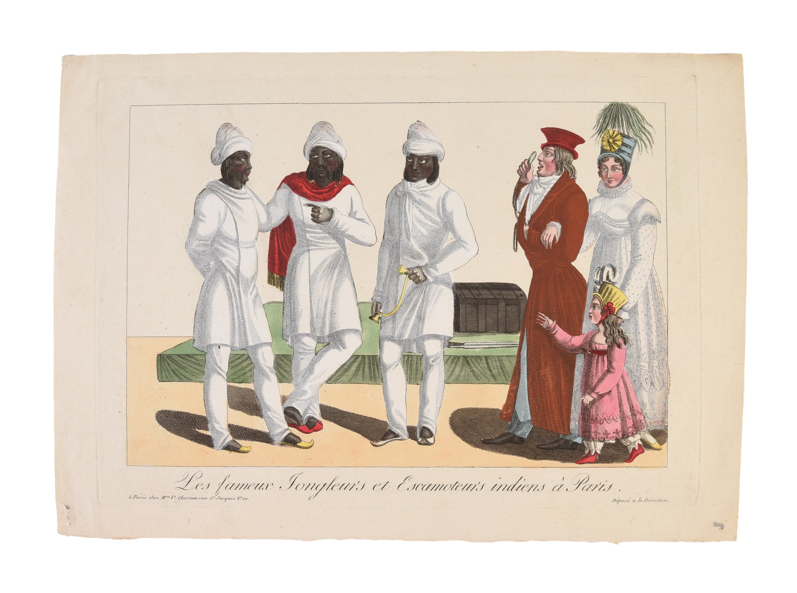 A collection of 17 rare French caricatures on various subjects from fashion, food and race to health and beauty and prostitution. Many of the caricatures satirise English life.