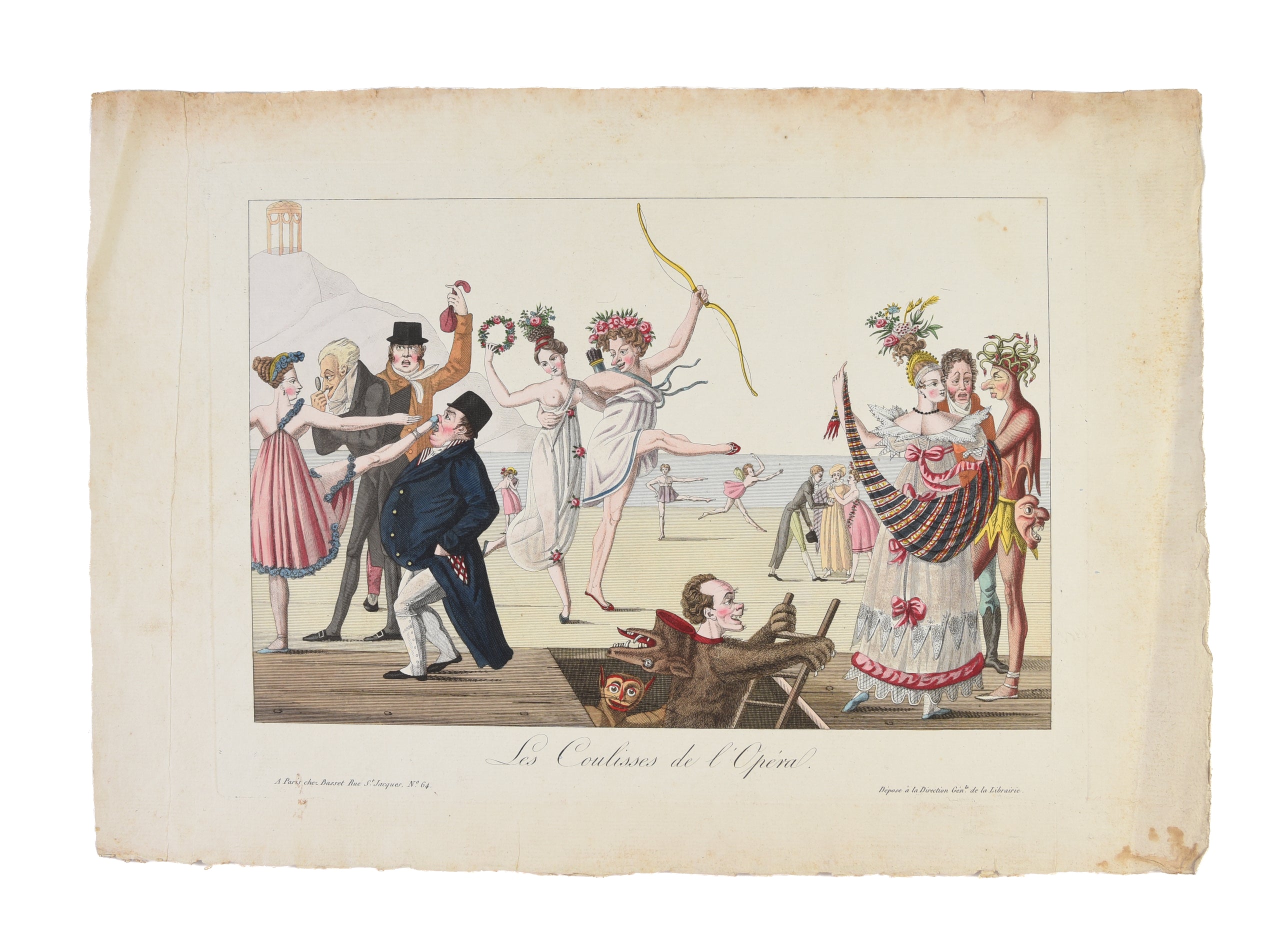 A collection of 17 rare French caricatures on various subjects from fashion, food and race to health and beauty and prostitution. Many of the caricatures satirise English life.