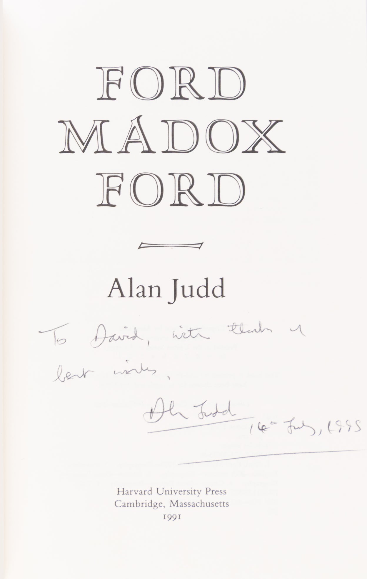 Ford Madox Ford.
