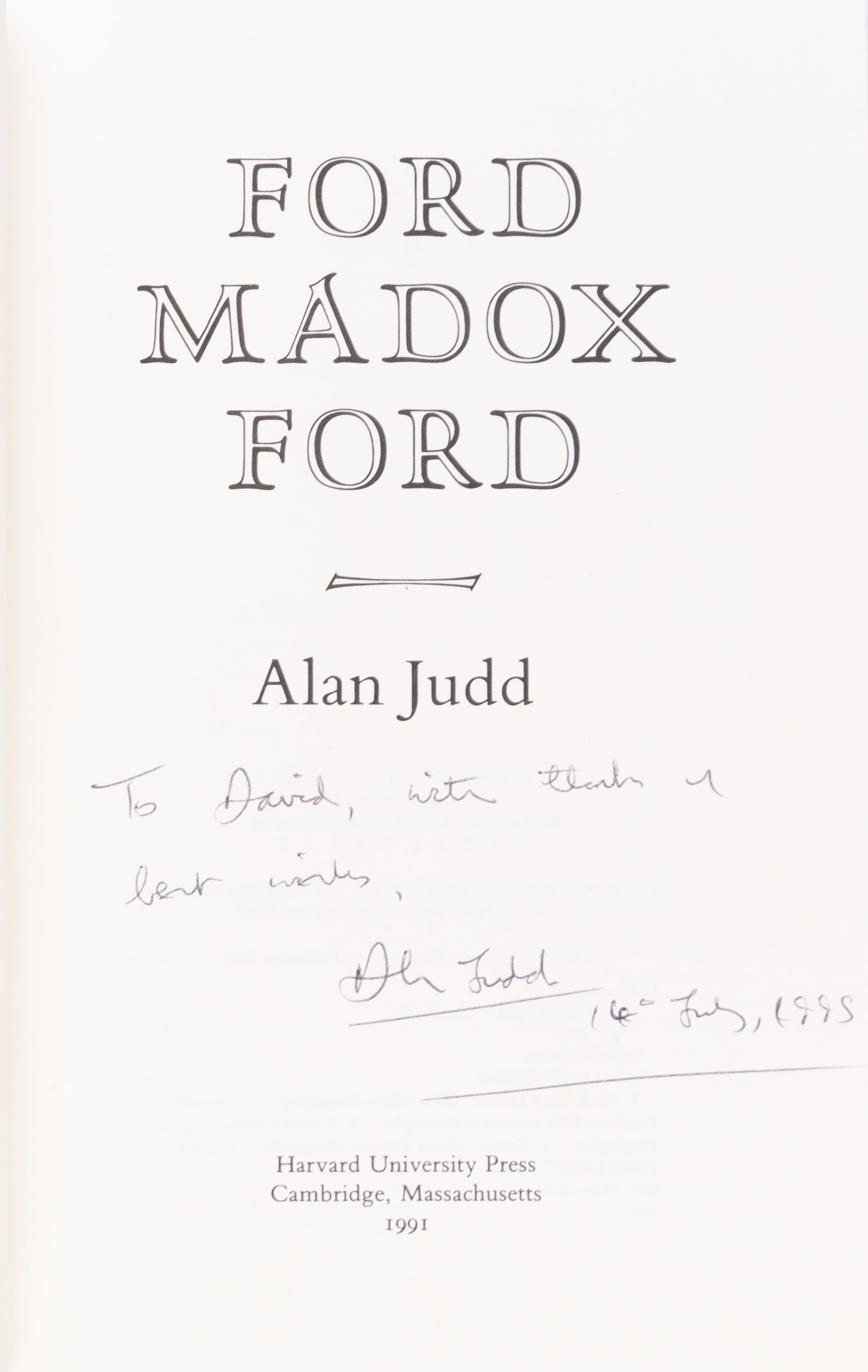Ford Madox Ford.