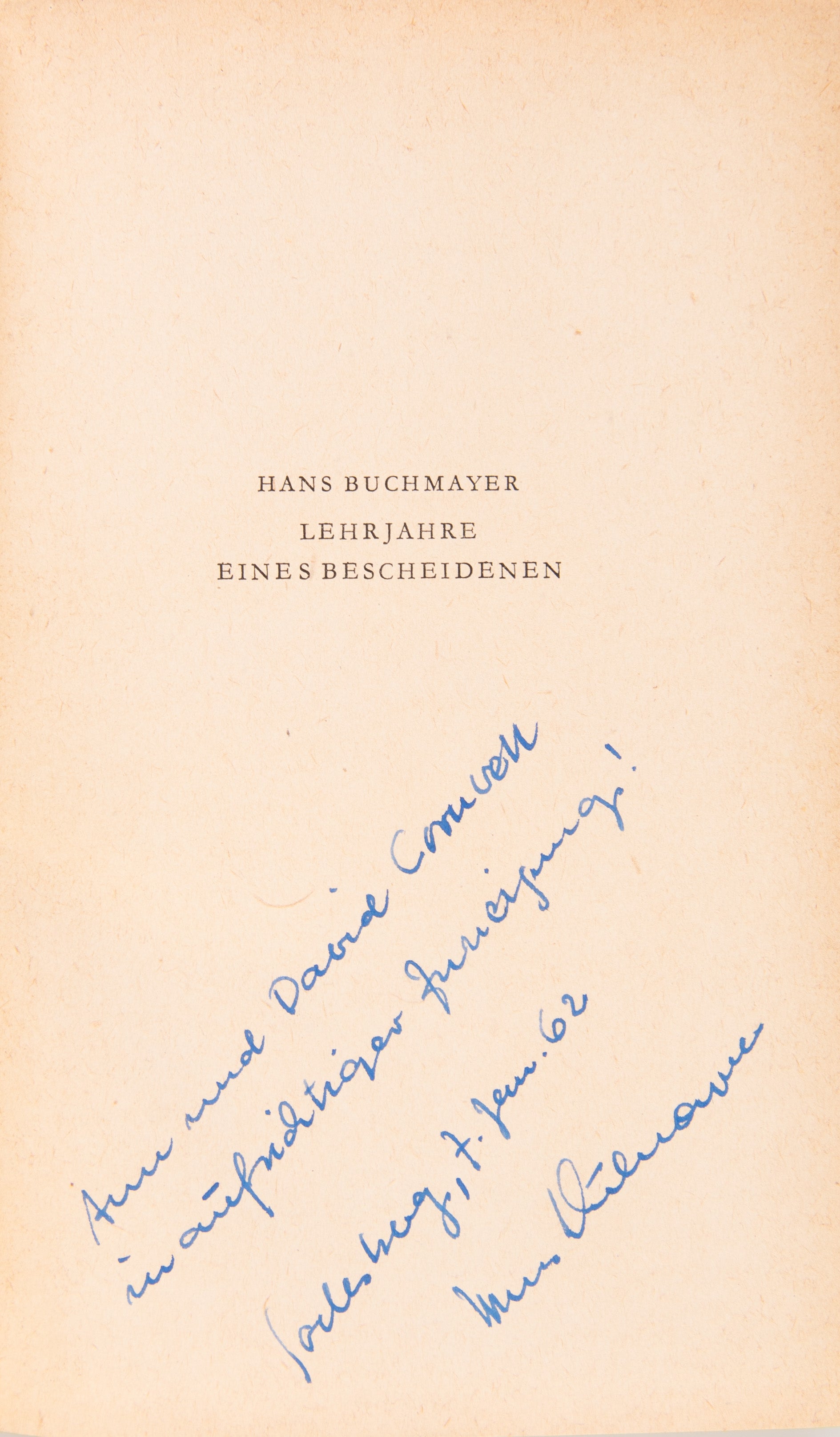 Lehrjahre eines bescheidenen. Roman.