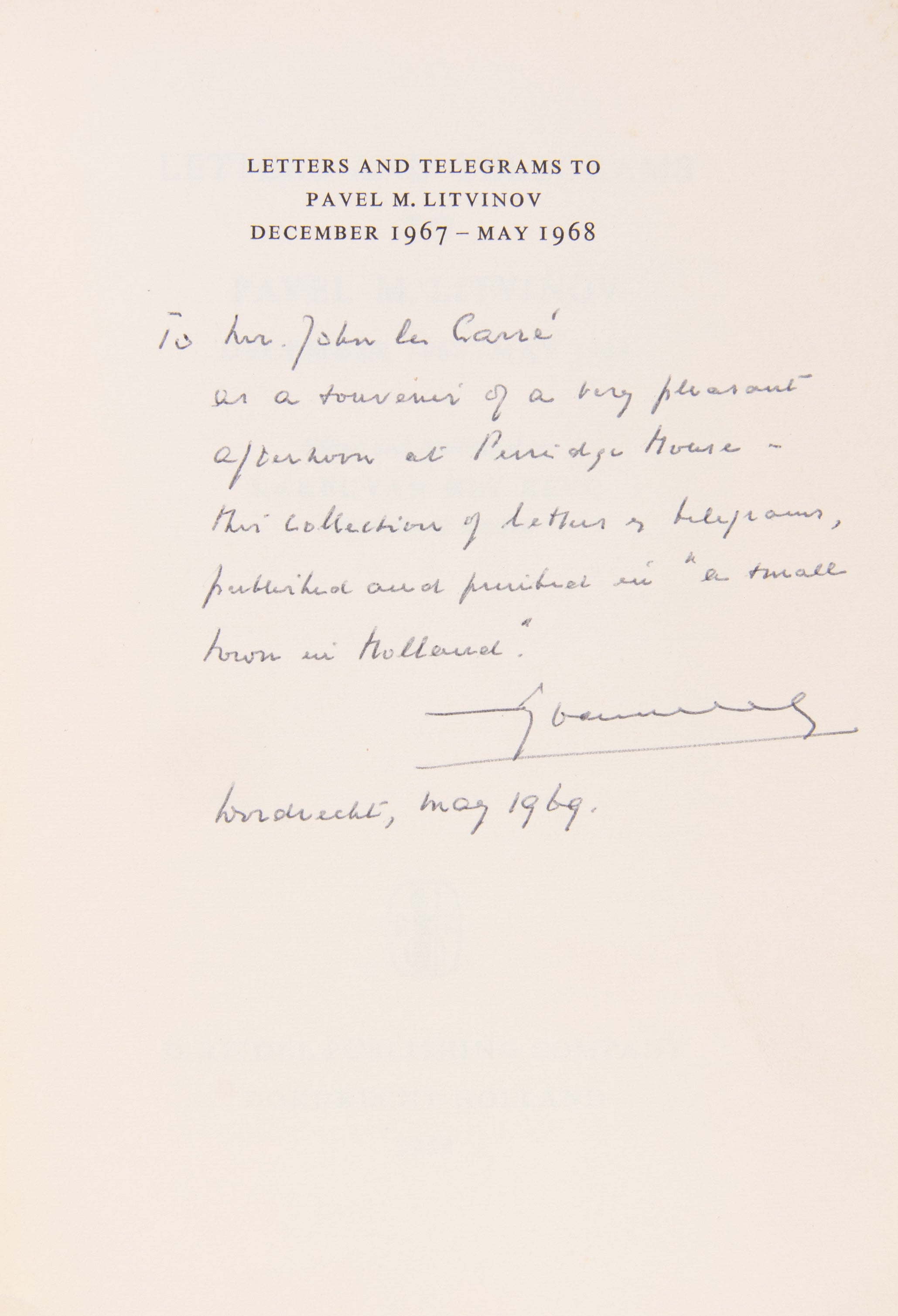 Letters and Telegrams to Pavel M. Litvinov. December 1967 - May 1968.