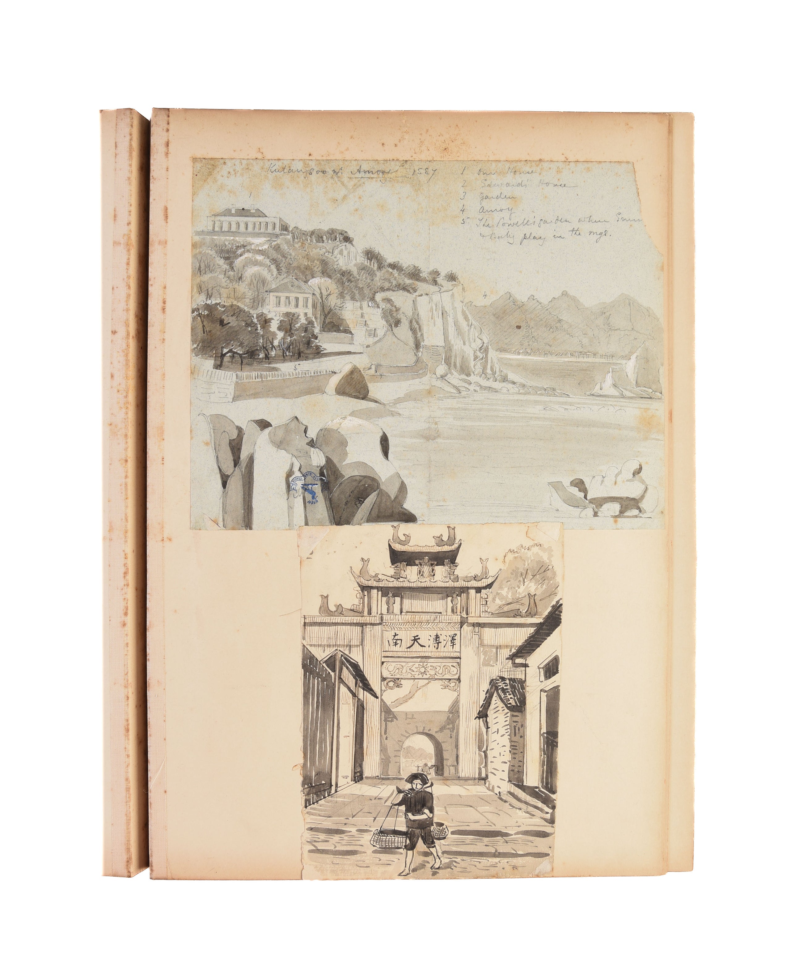 Four large albums of watercolours, photographs and ephemera.