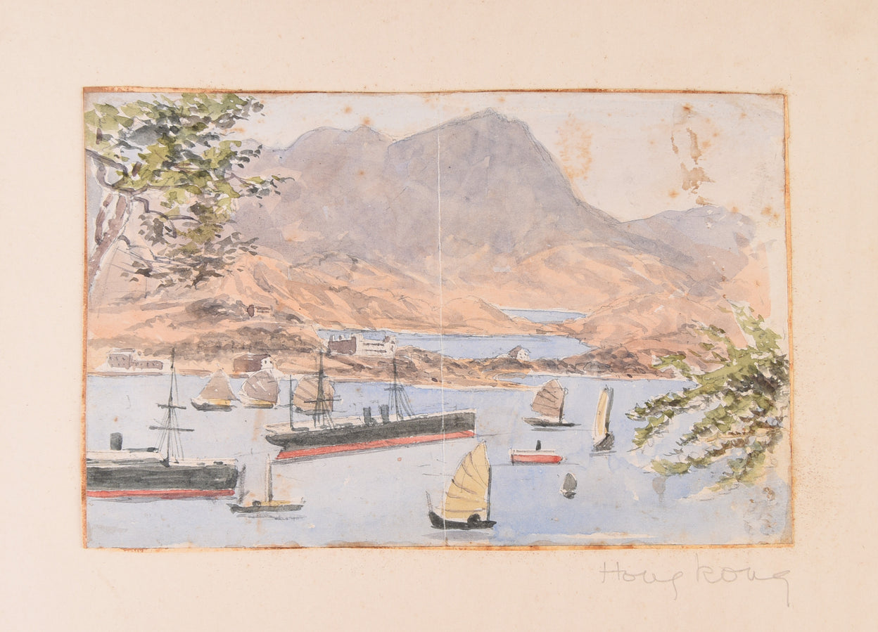 Four large albums of watercolours, photographs and ephemera.