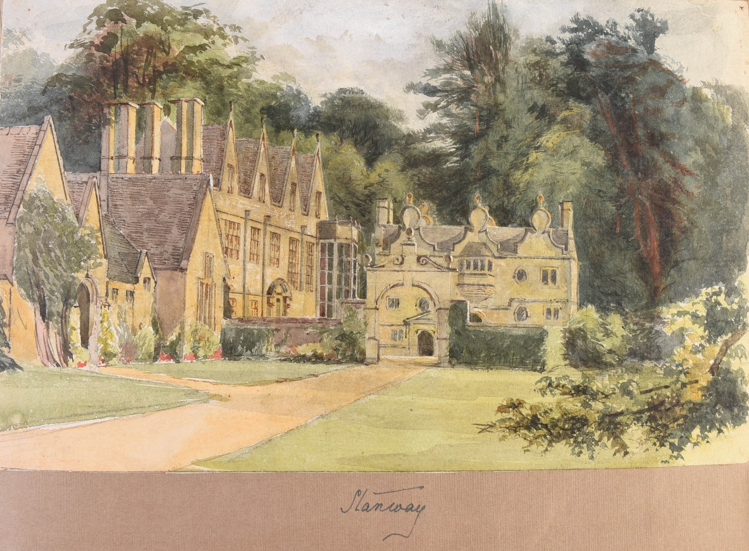 Four large albums of watercolours, photographs and ephemera.