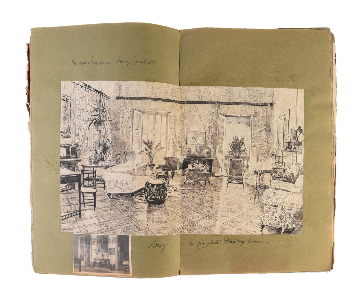 Four large albums of watercolours, photographs and ephemera.
