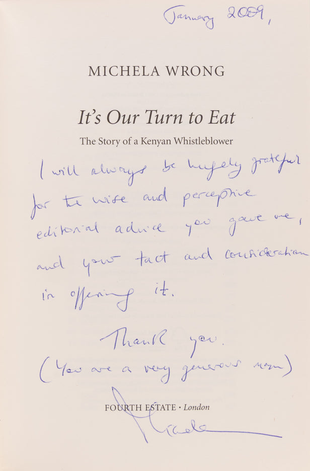 It's our Turn to eat. The Story of a Kenyan Whistle Blower.
