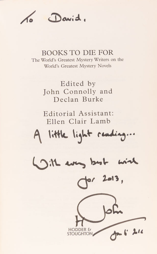 Books to Die For. The World's greatest mystery Writers on the World's greatest mystery Novels.