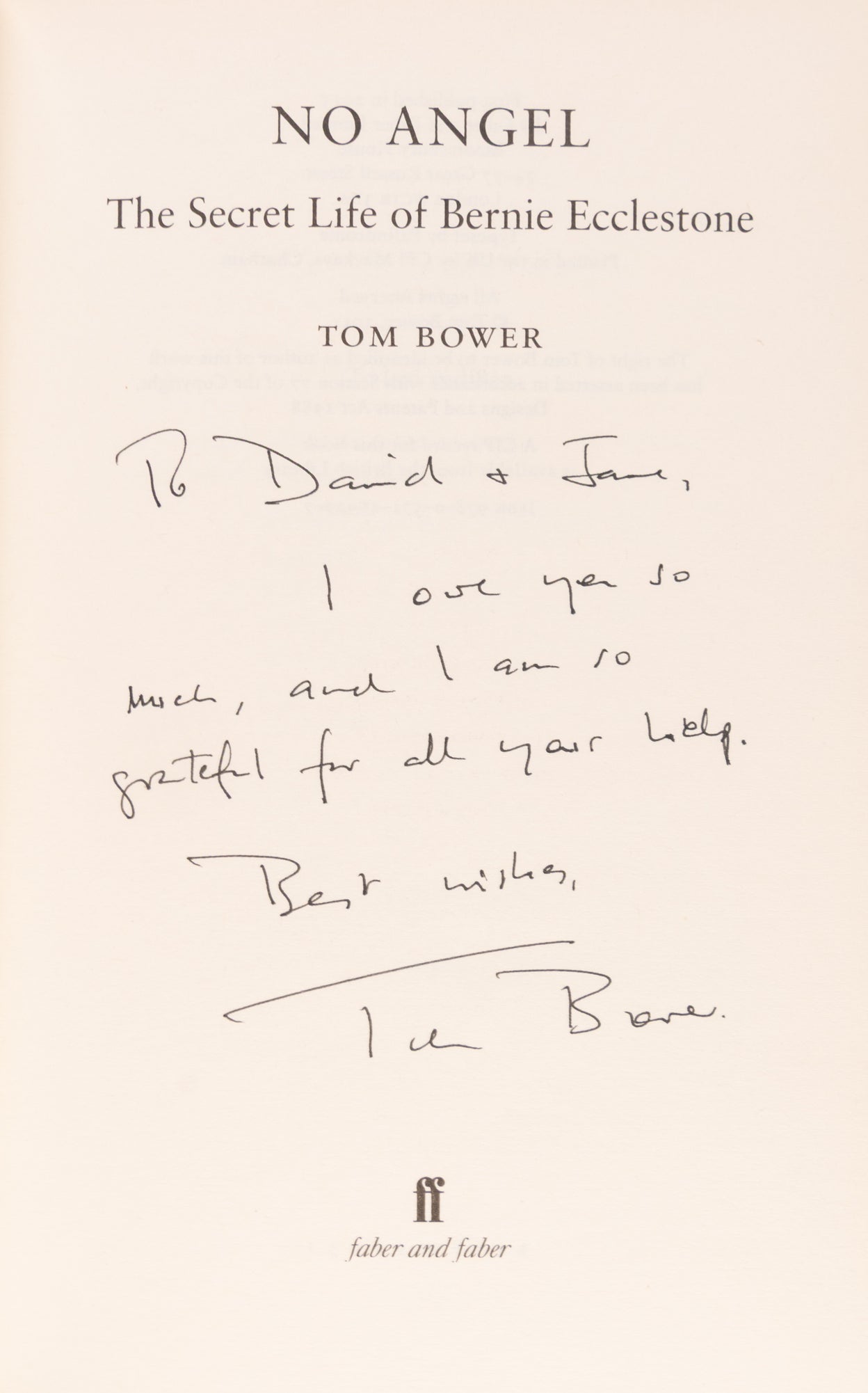No Angel. The secret Life of Bernie Ecclestone.