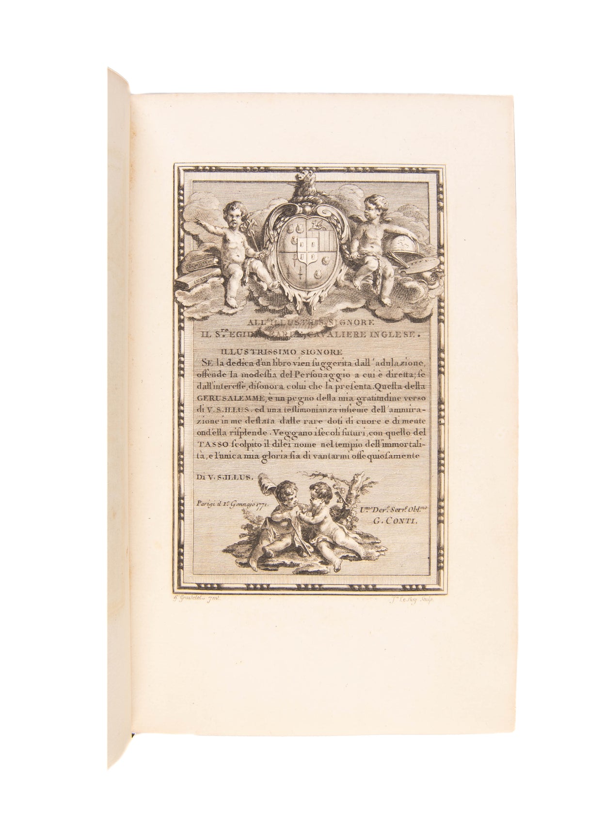 La Gerusalemme liberata. Paris, appresso A. Delalain, P. Durand & G.C. Molini (da' torchi di Quillau),