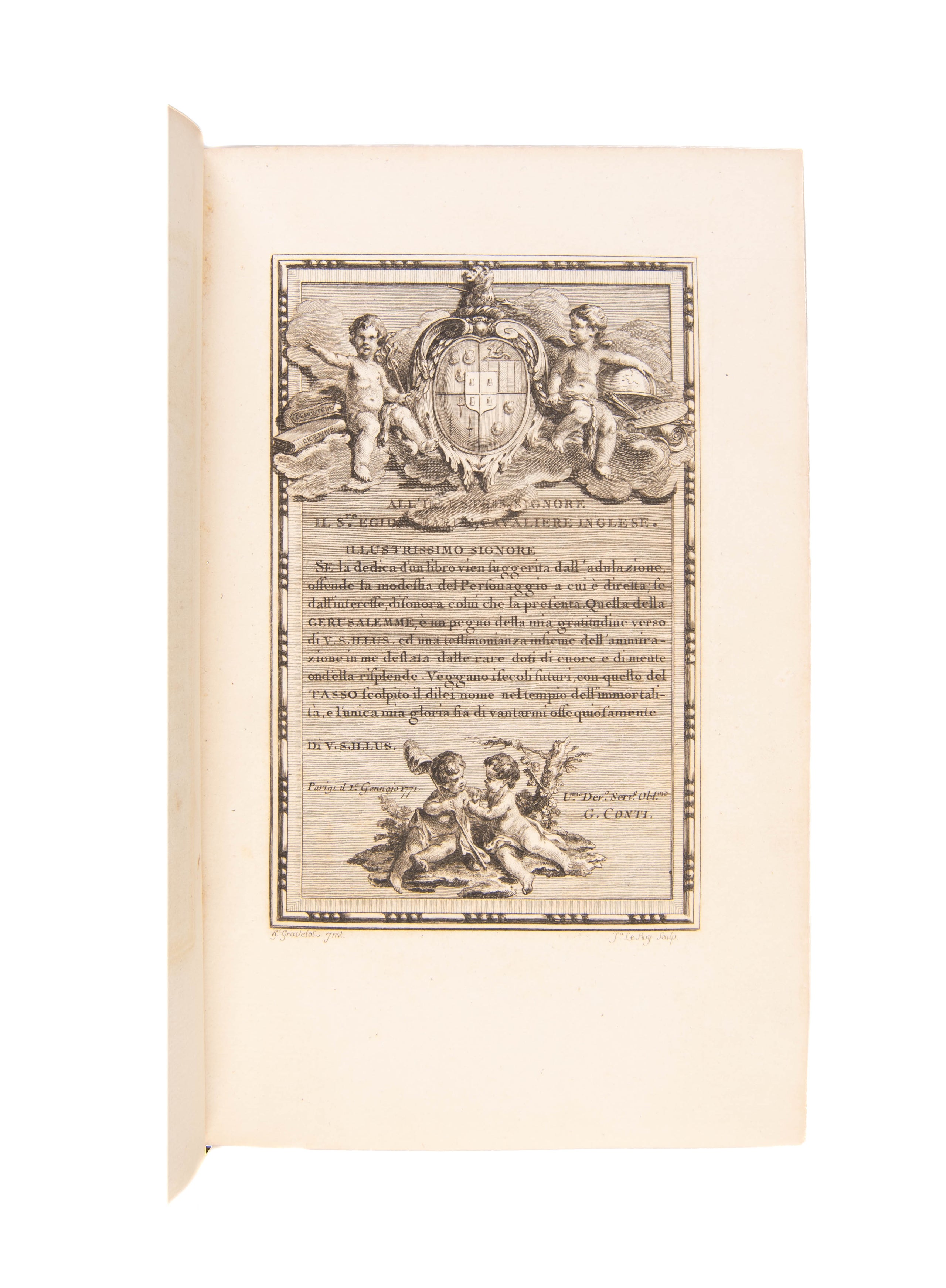 La Gerusalemme liberata. Paris, appresso A. Delalain, P. Durand & G.C. Molini (da' torchi di Quillau),