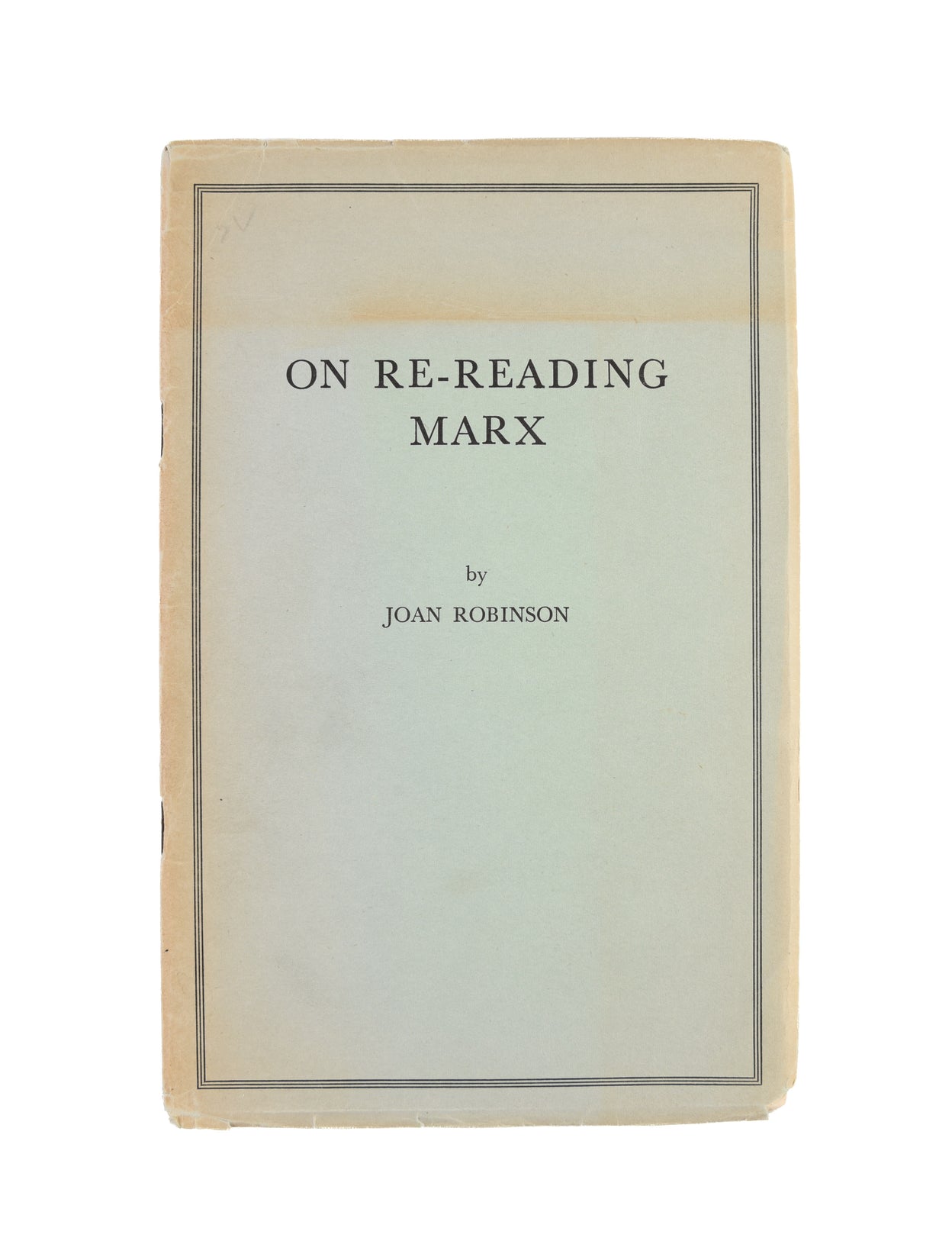 On Re-Reading Marx.