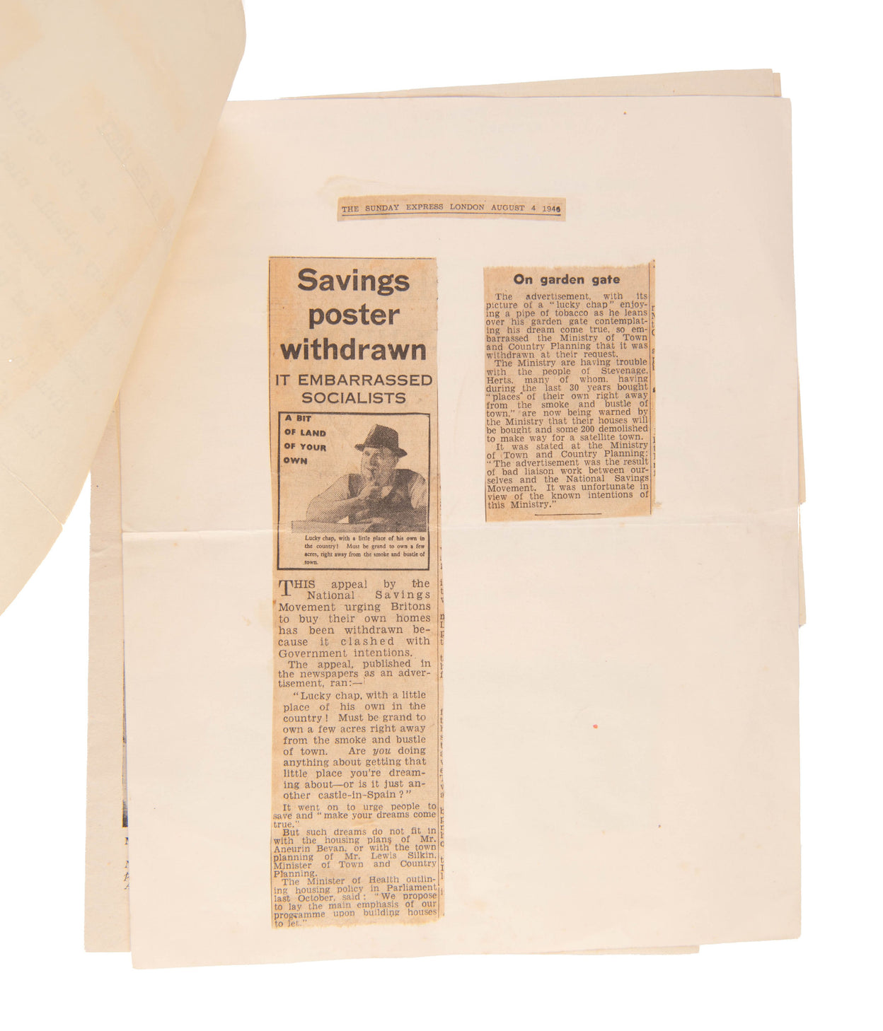 Typed Letter Signed with initials, addressed to 'CHAIRMAN OF THE PARTY', (Lord Woolton).
