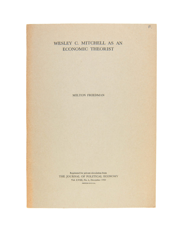 Wesley C. Mitchell as an Economic Theorist.