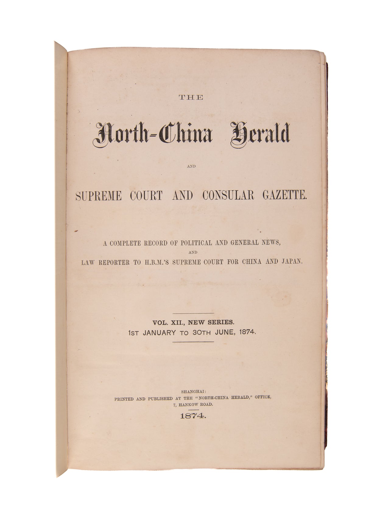 The North-China Herald and Supreme Court and Consular Gazette.