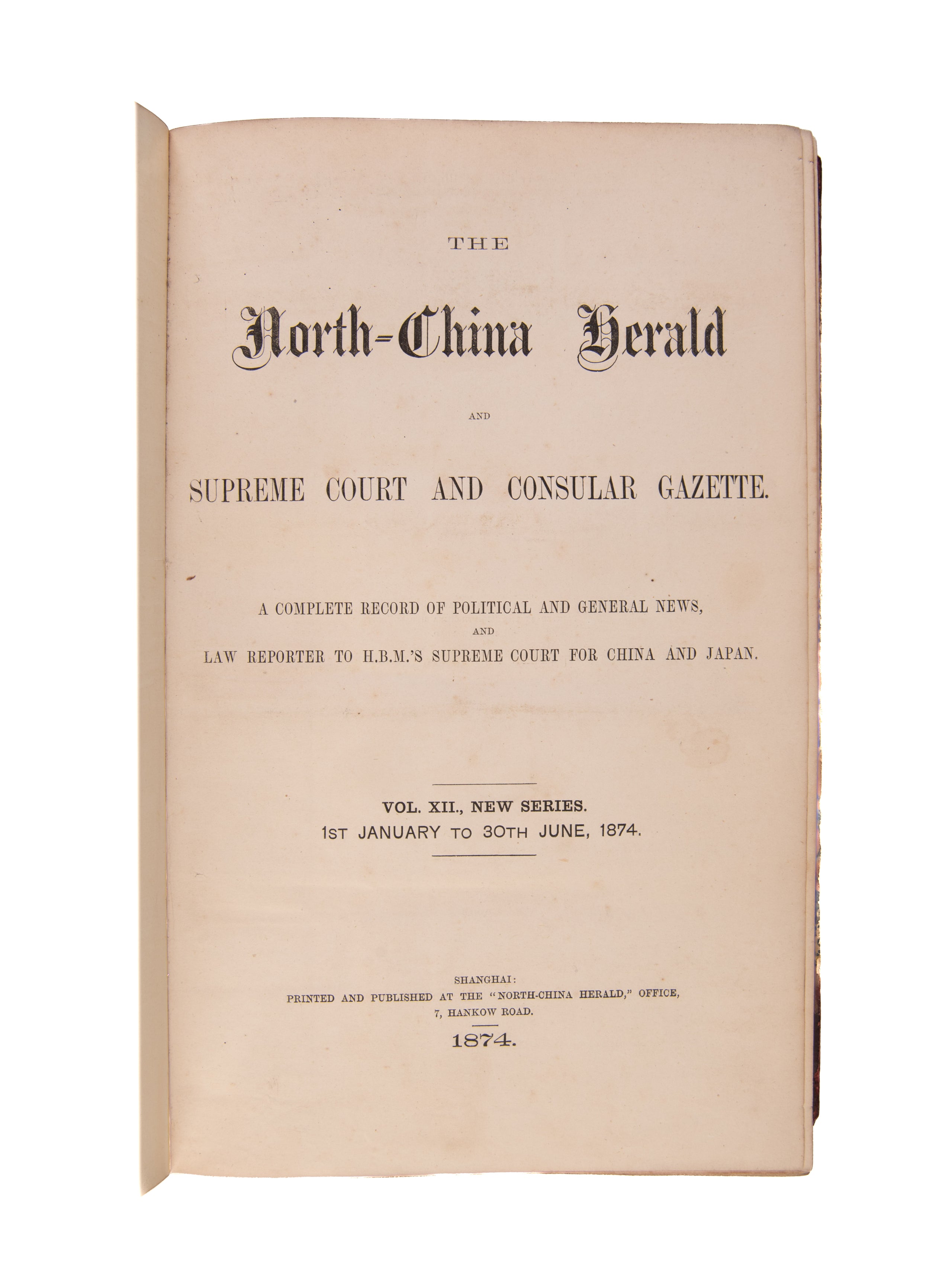 The North-China Herald and Supreme Court and Consular Gazette.