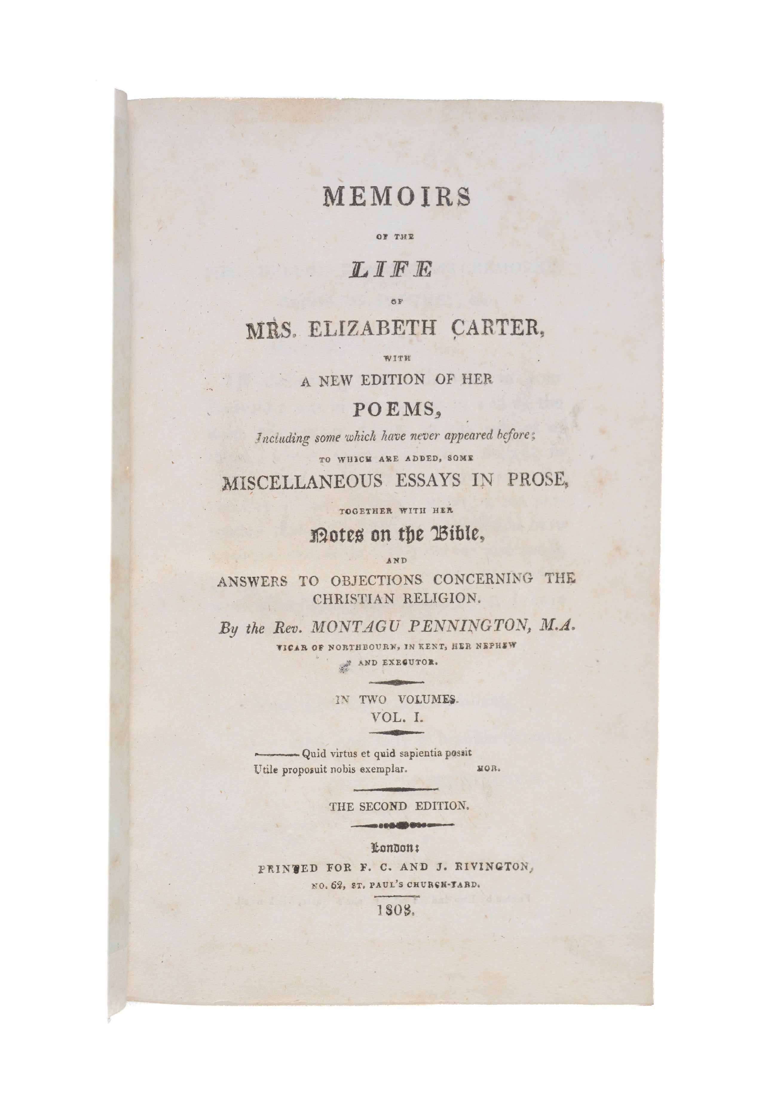 Memoirs of the Life of Elizabeth Carter ...