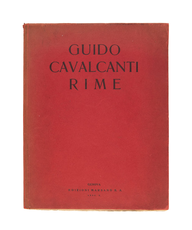 Guido Cavalcanti Rime.