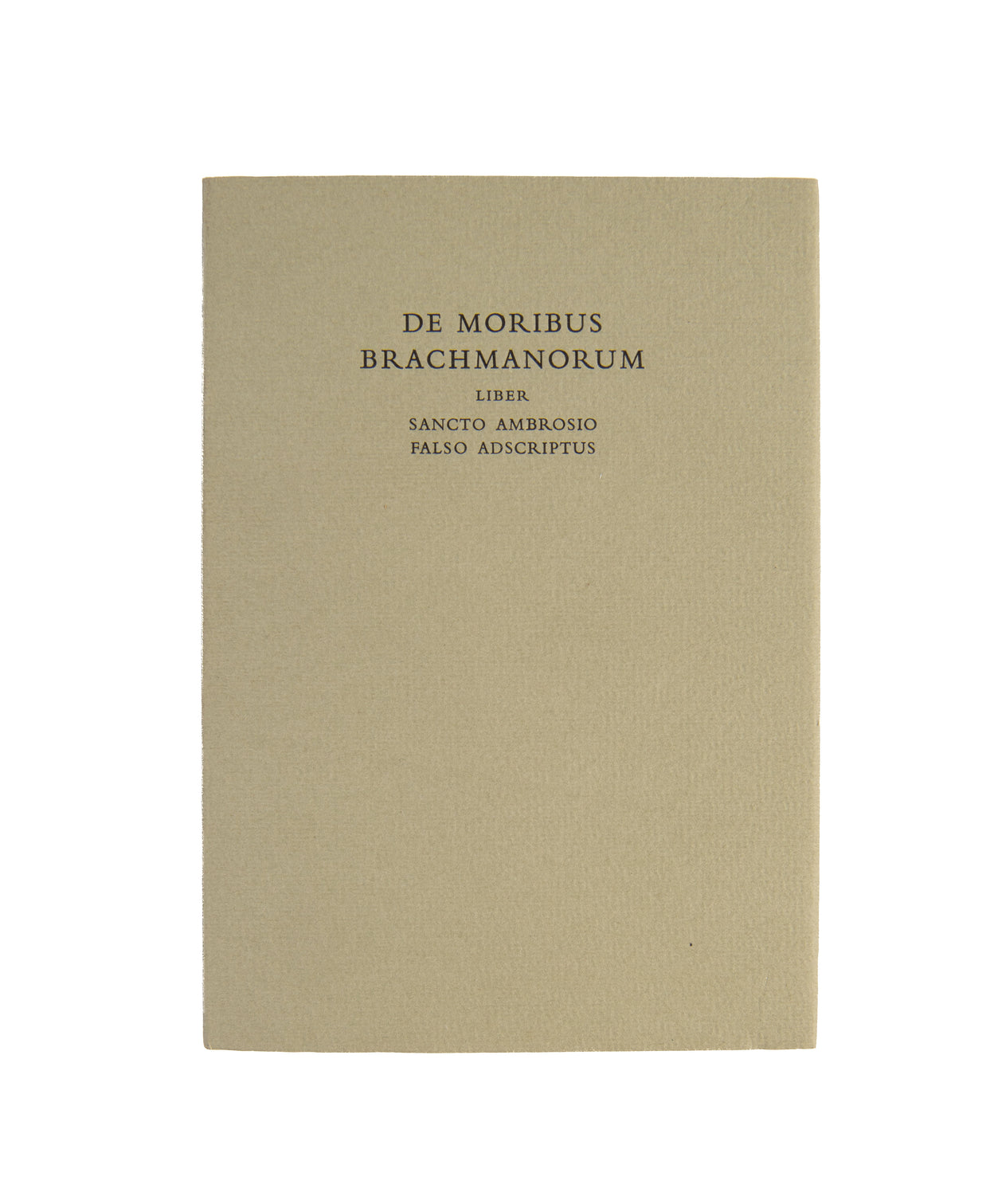 De Moribus Brachmanorum