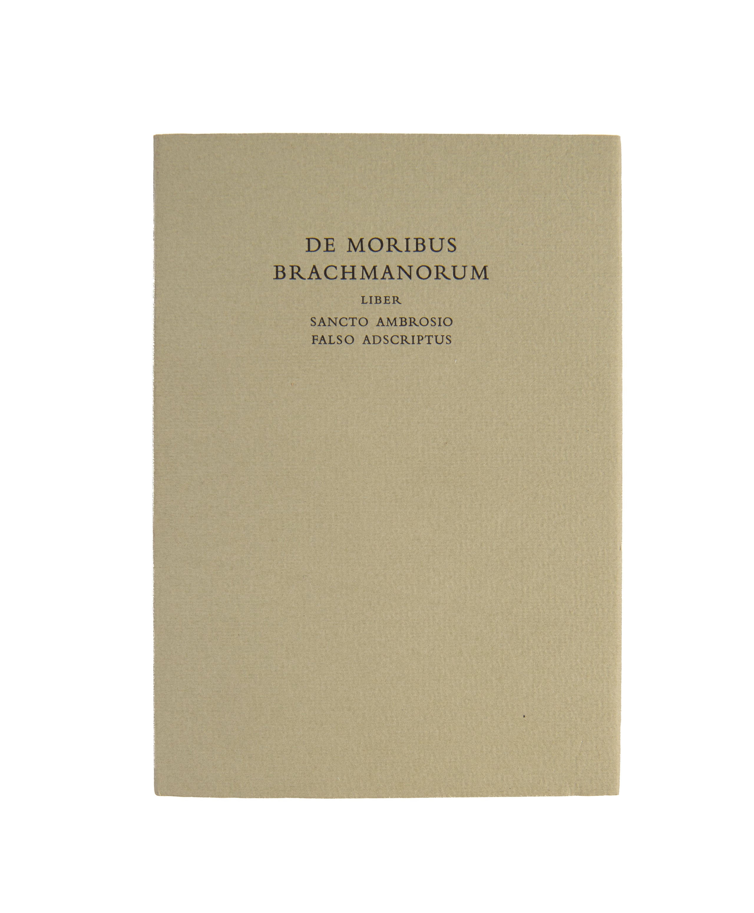 De Moribus Brachmanorum
