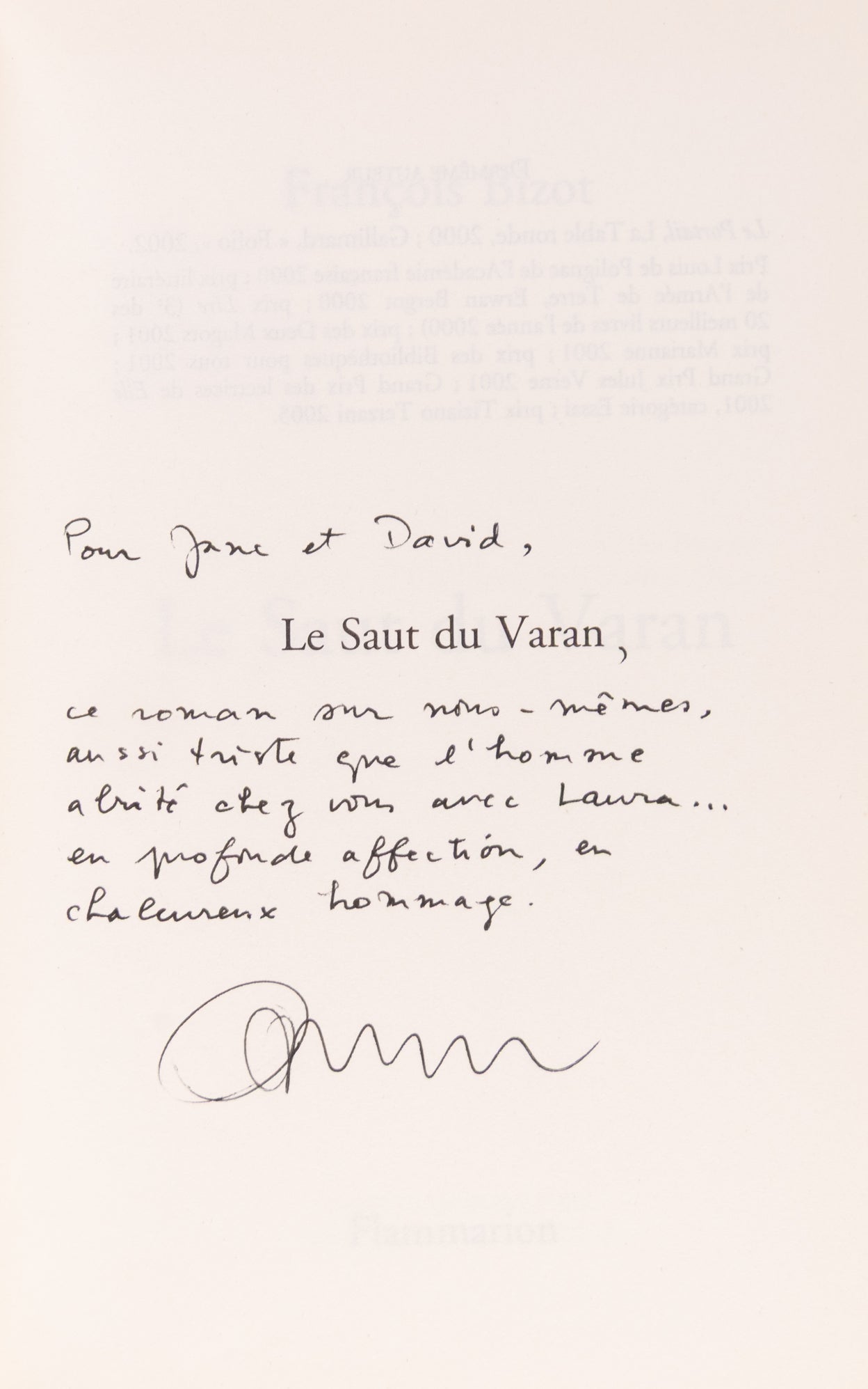 Le Saut du Varan. Roman.