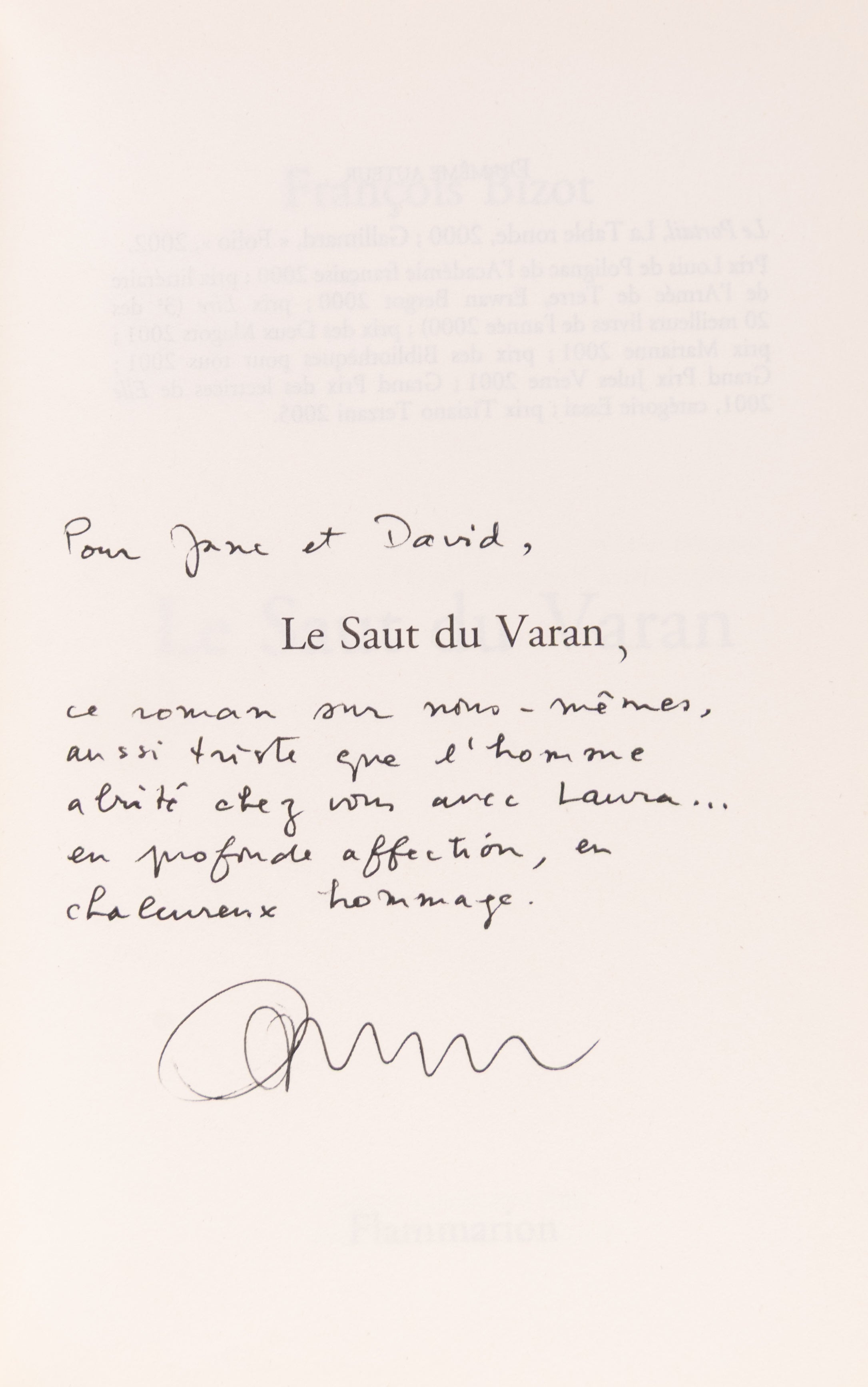 Le Saut du Varan. Roman.