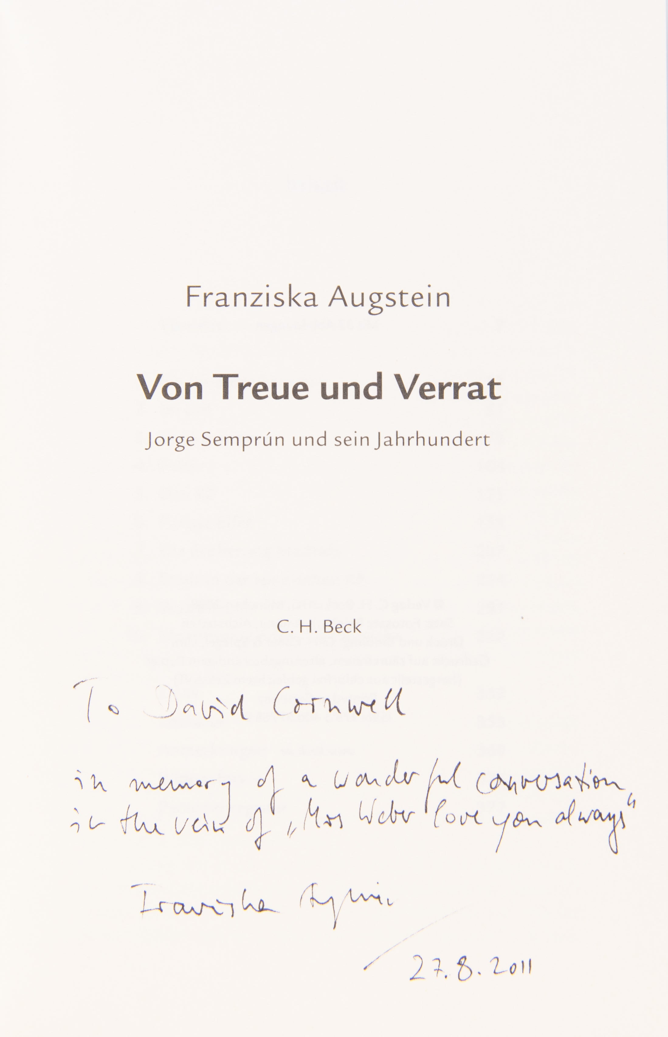Von Treue und Verrat. Jorge Semprún und sein Jahrhundert.