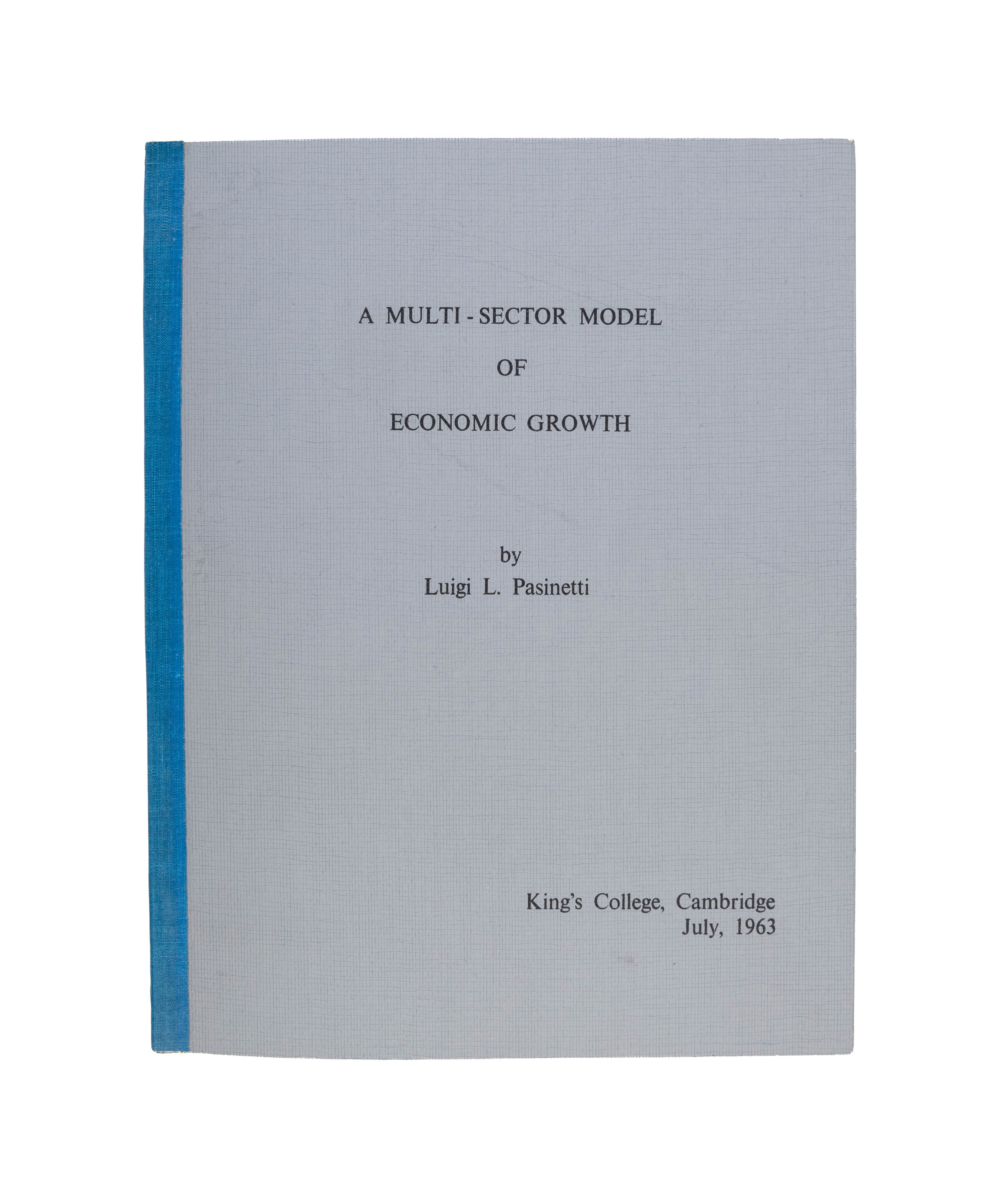 A Multi-Sector Model of Economic Growth.