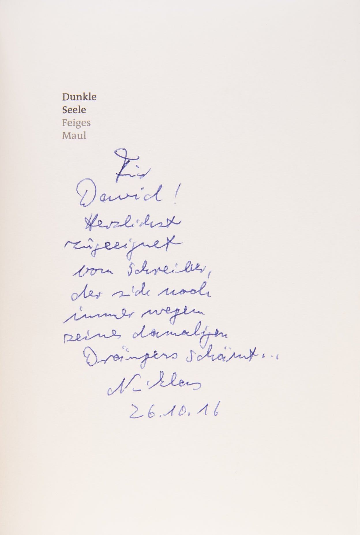 Dunkle Seele. Feiges Maul. Wie Skandalös undKomisch sich die Deutschen beim Entnazifizieren reinwaschen.