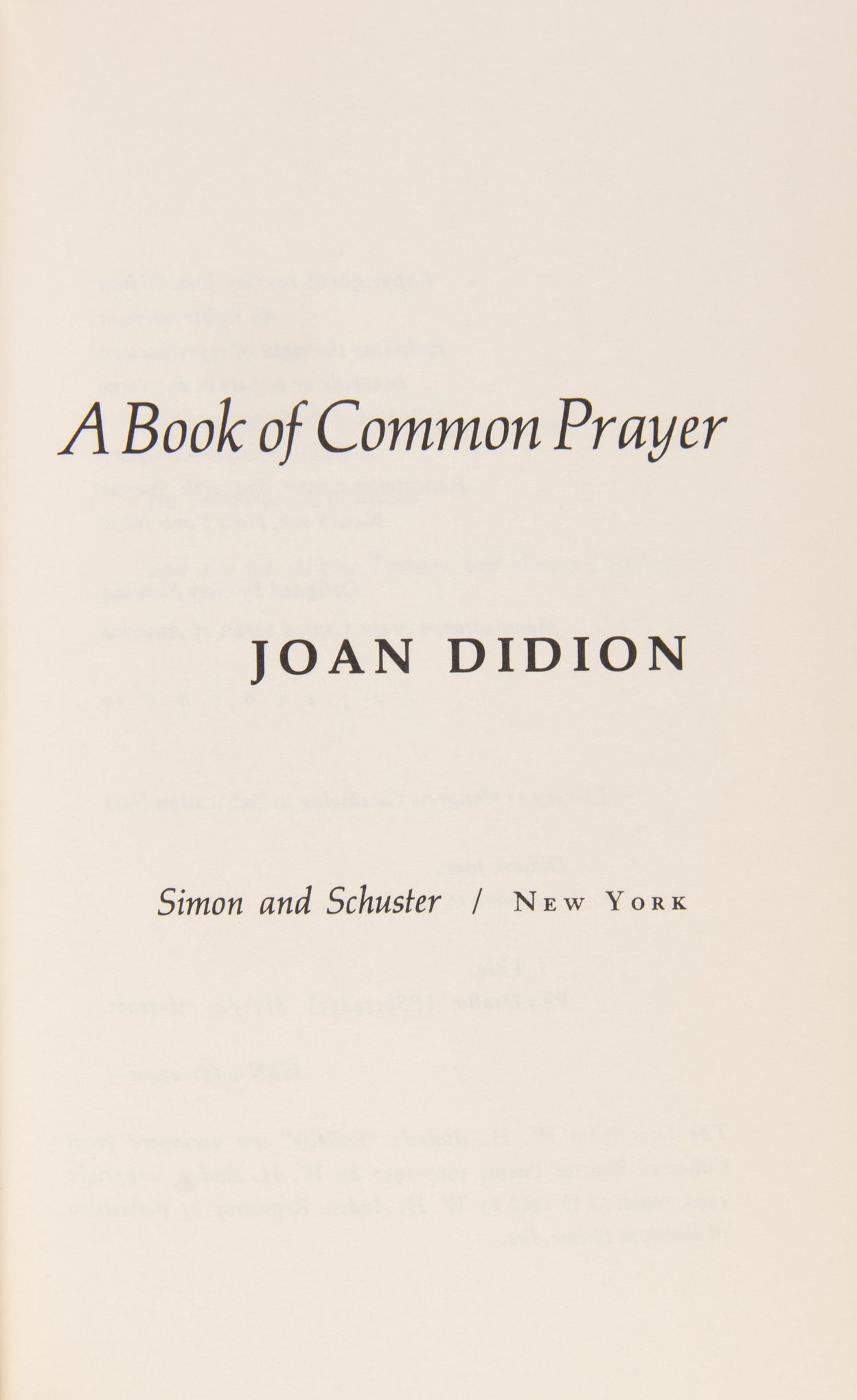 A Book of Common Prayer.