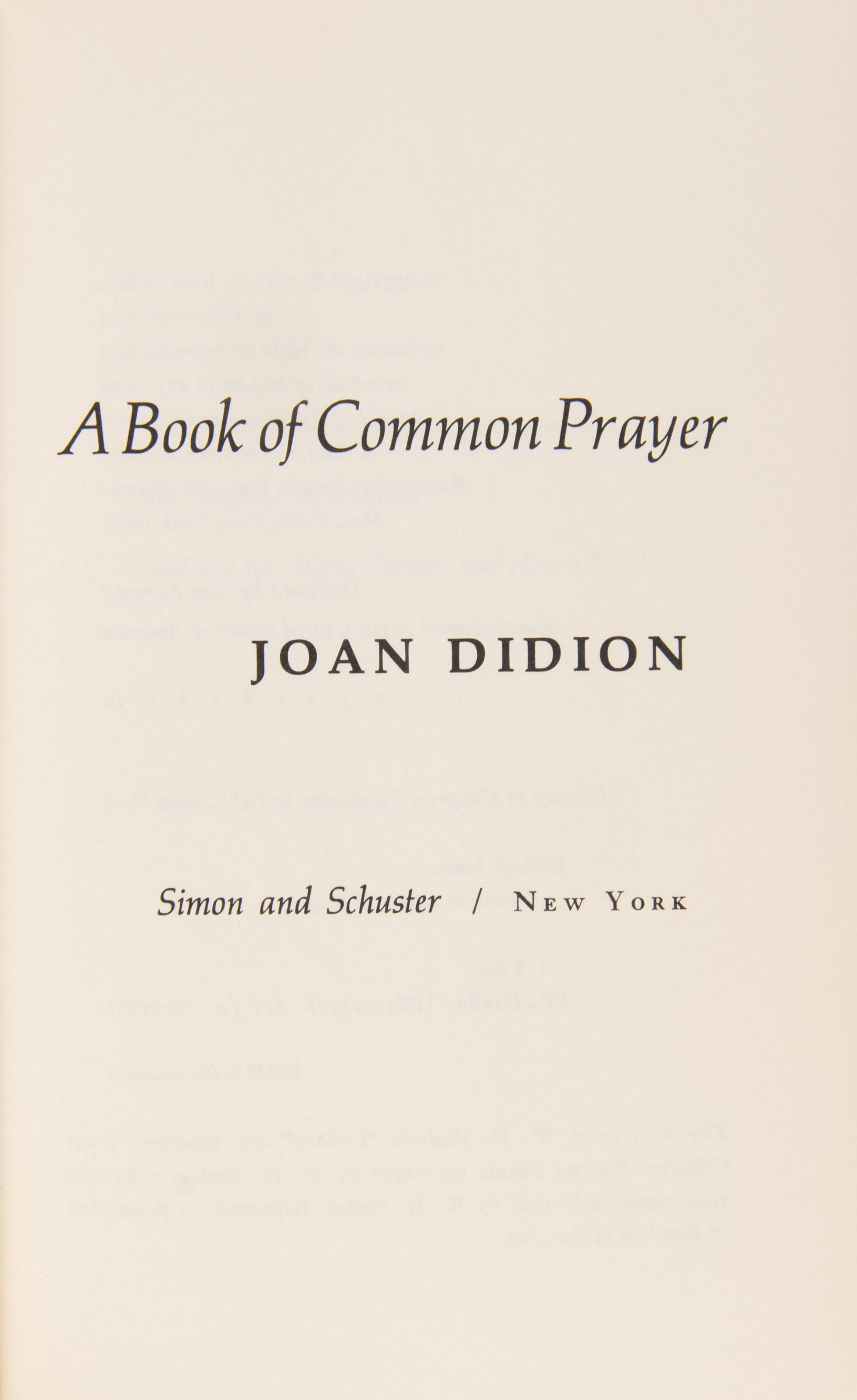 A Book of Common Prayer.