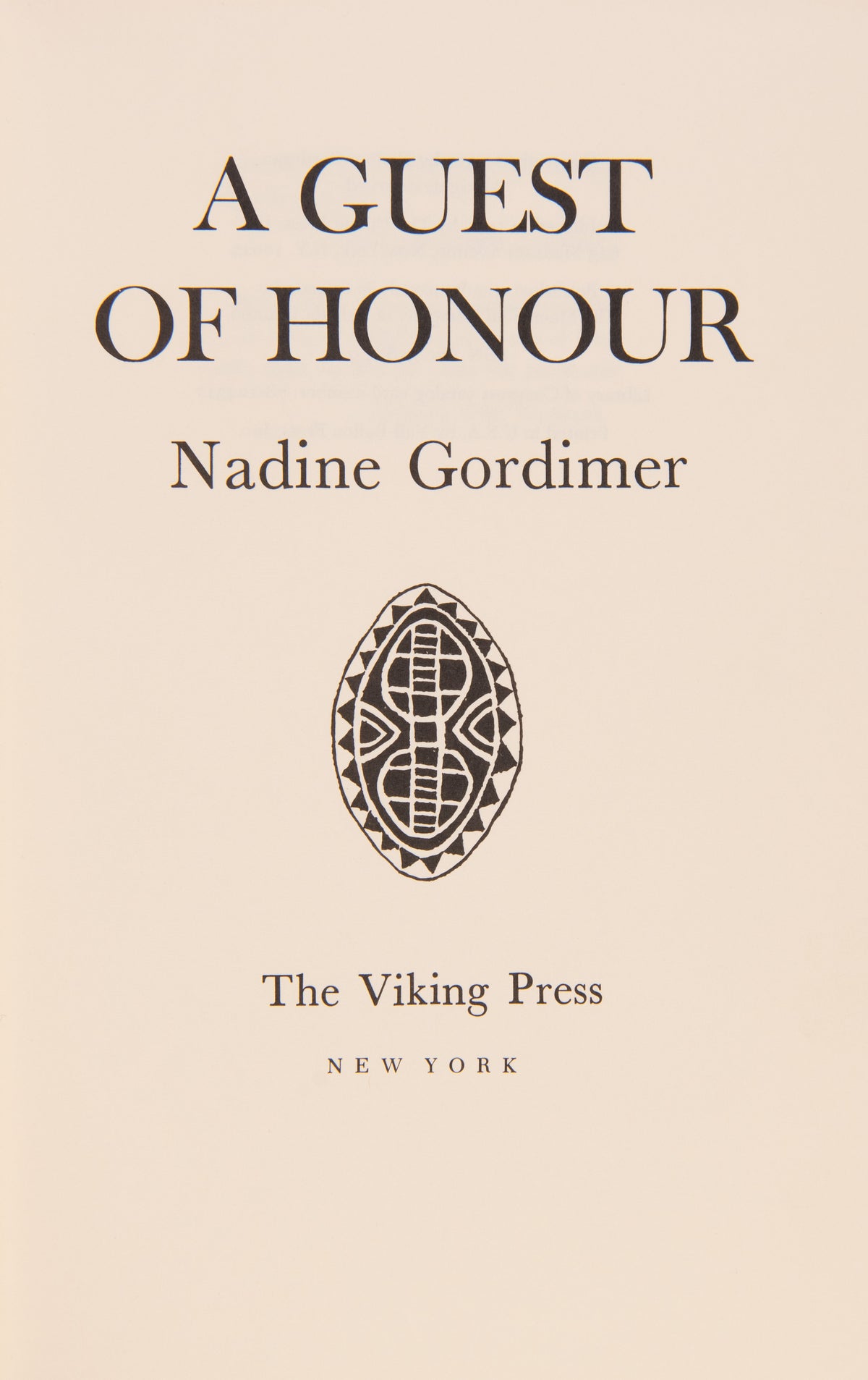 A Guest of Honour.